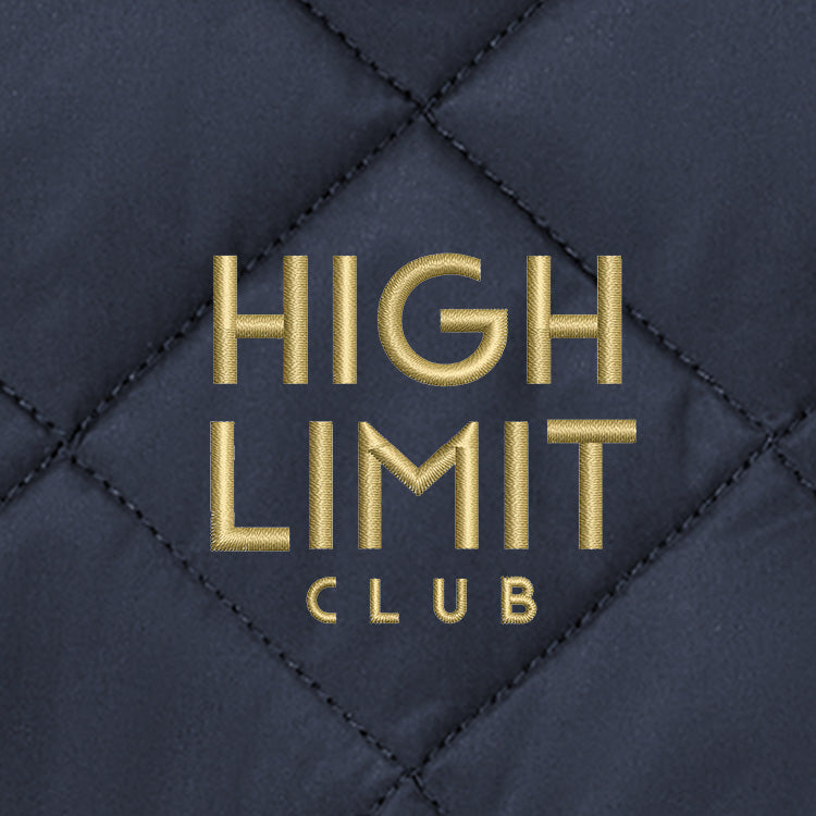 High Limit Club, HLC Gold Logo, Brooks Brothers® Women’s Quilted Jacket - Navy