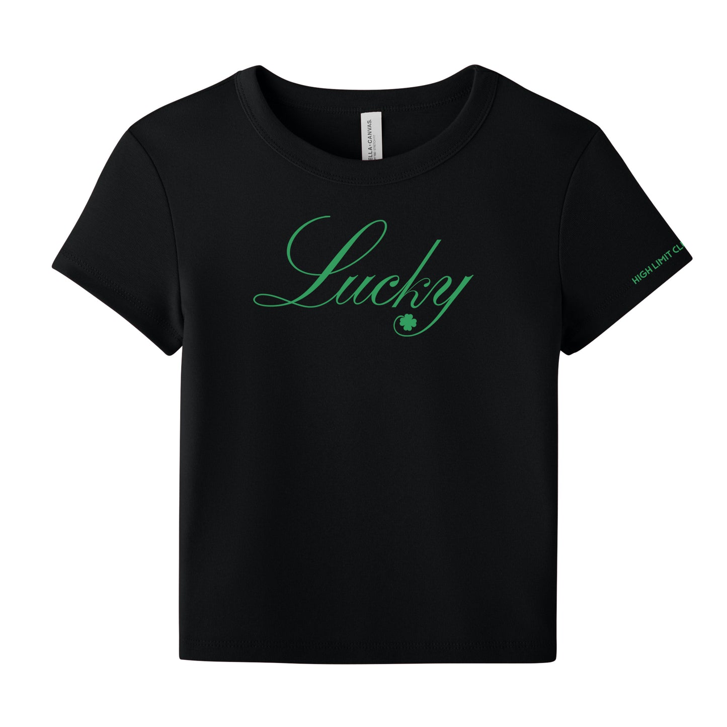 High Limit Club, Lucky Script, Women’s Micro Rib Baby Tee