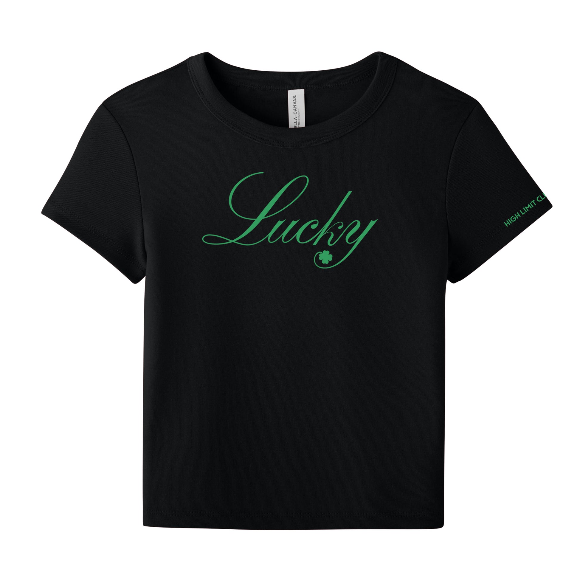 High Limit Club, Lucky Script, Women’s Micro Rib Baby Tee