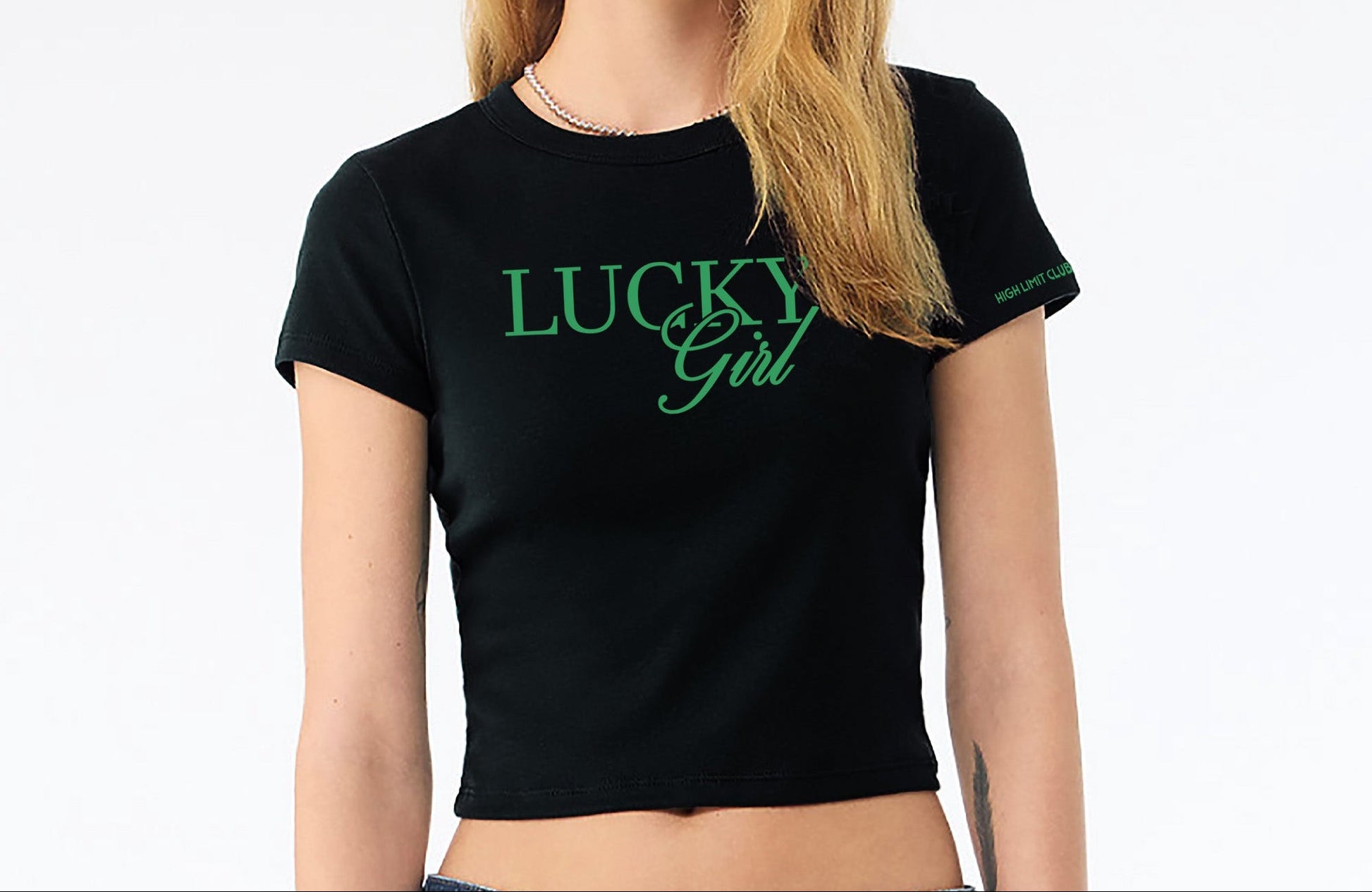 High Limit Club, Lucky Girl, Women’s Micro Rib Baby Tee