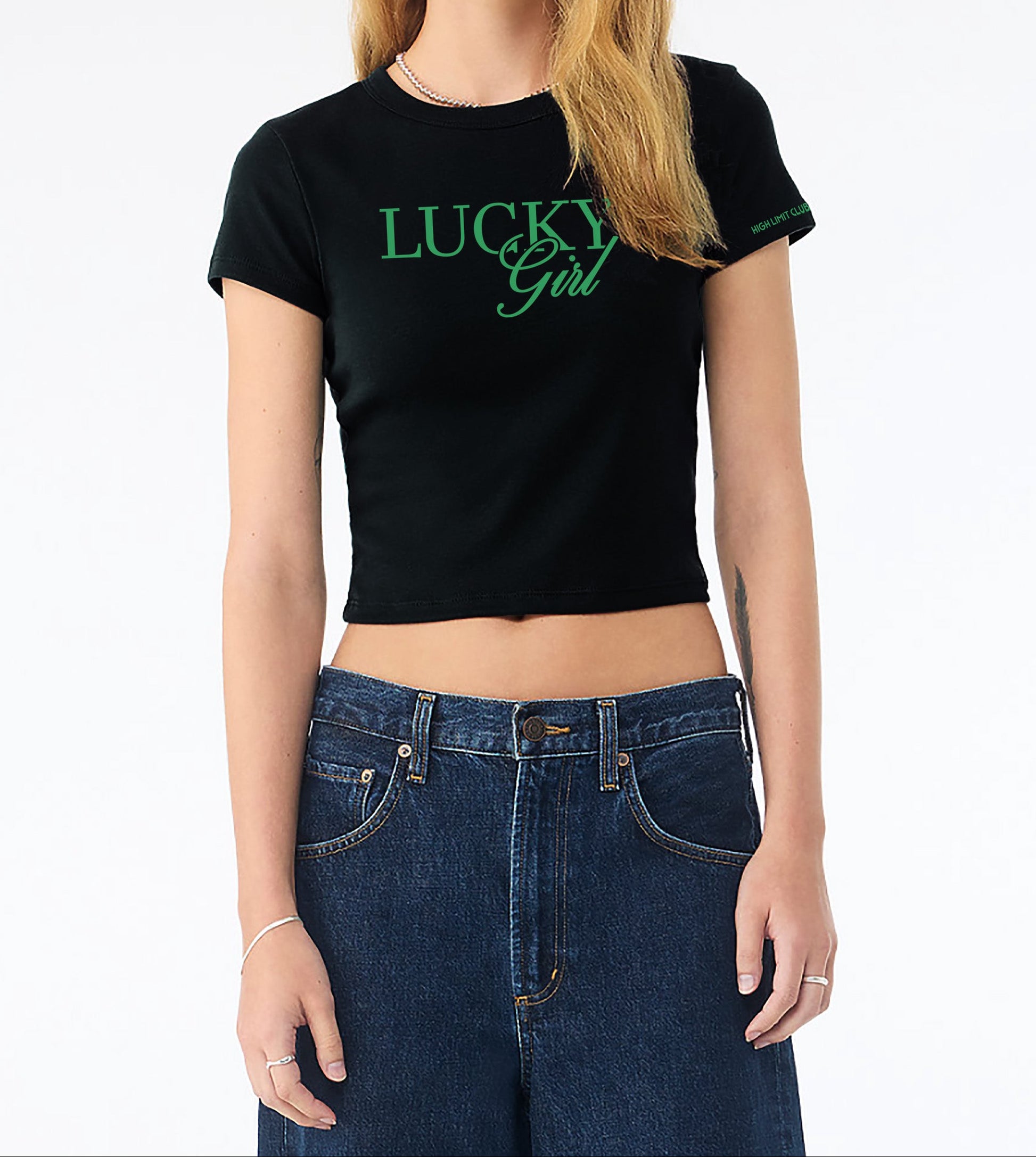 High Limit Club, Lucky Girl, Women’s Micro Rib Baby Tee