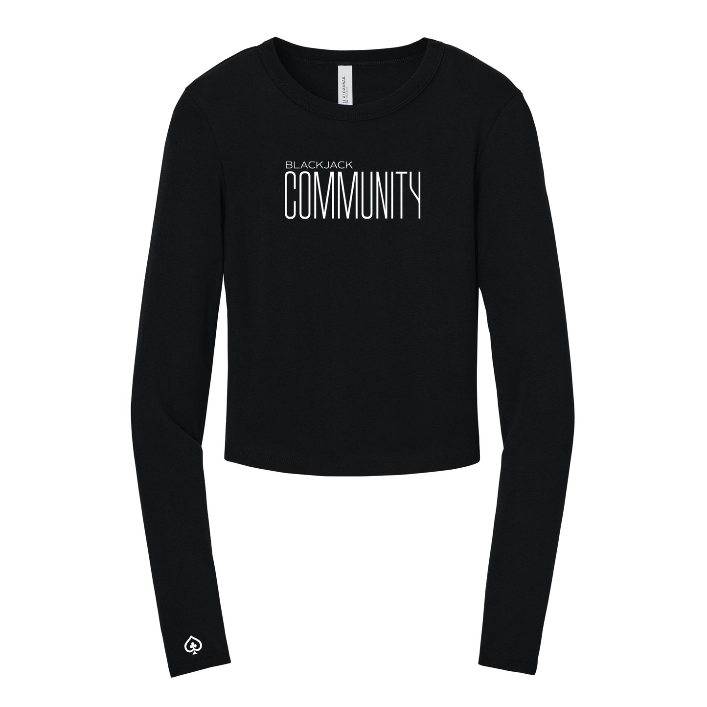 High Limit Club, Blackjack Community, Women’s Micro Rib Long Sleeve Baby T-Shirt