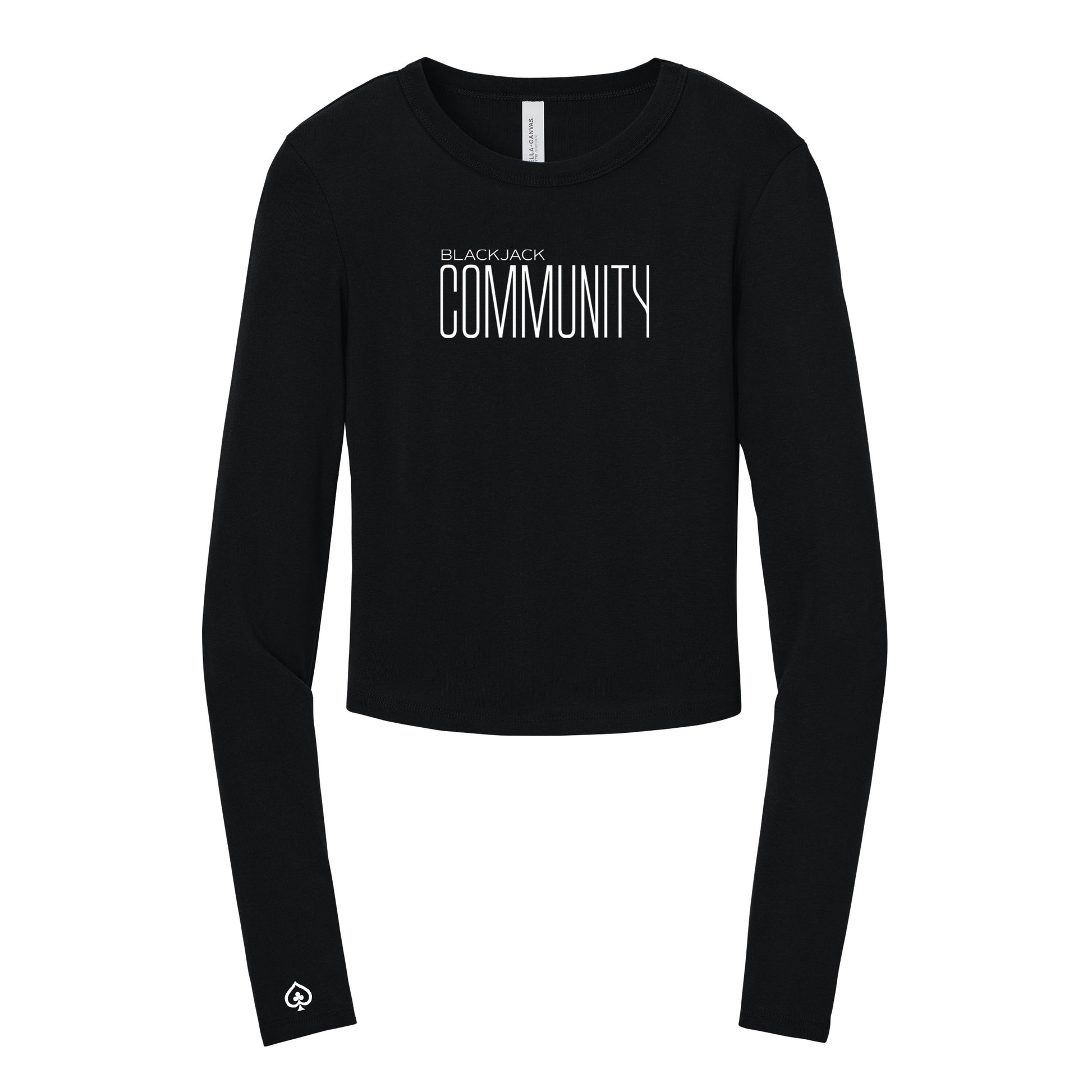 High Limit Club, Blackjack Community, Women’s Micro Rib Long Sleeve Baby T-Shirt