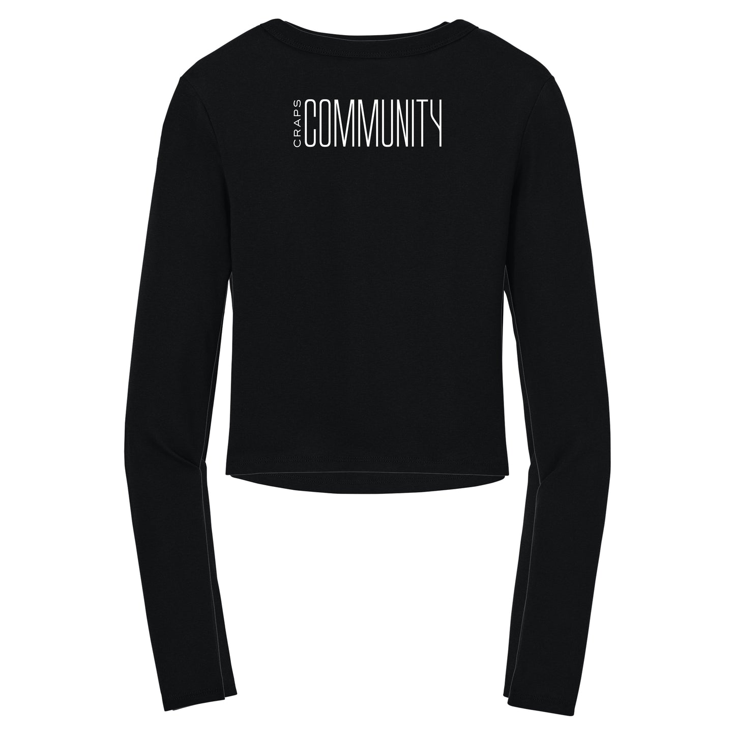 High Limit Club, Craps Community, Customizable (Your Name), Women’s Micro Rib Long Sleeve Baby T-Shirt - Black