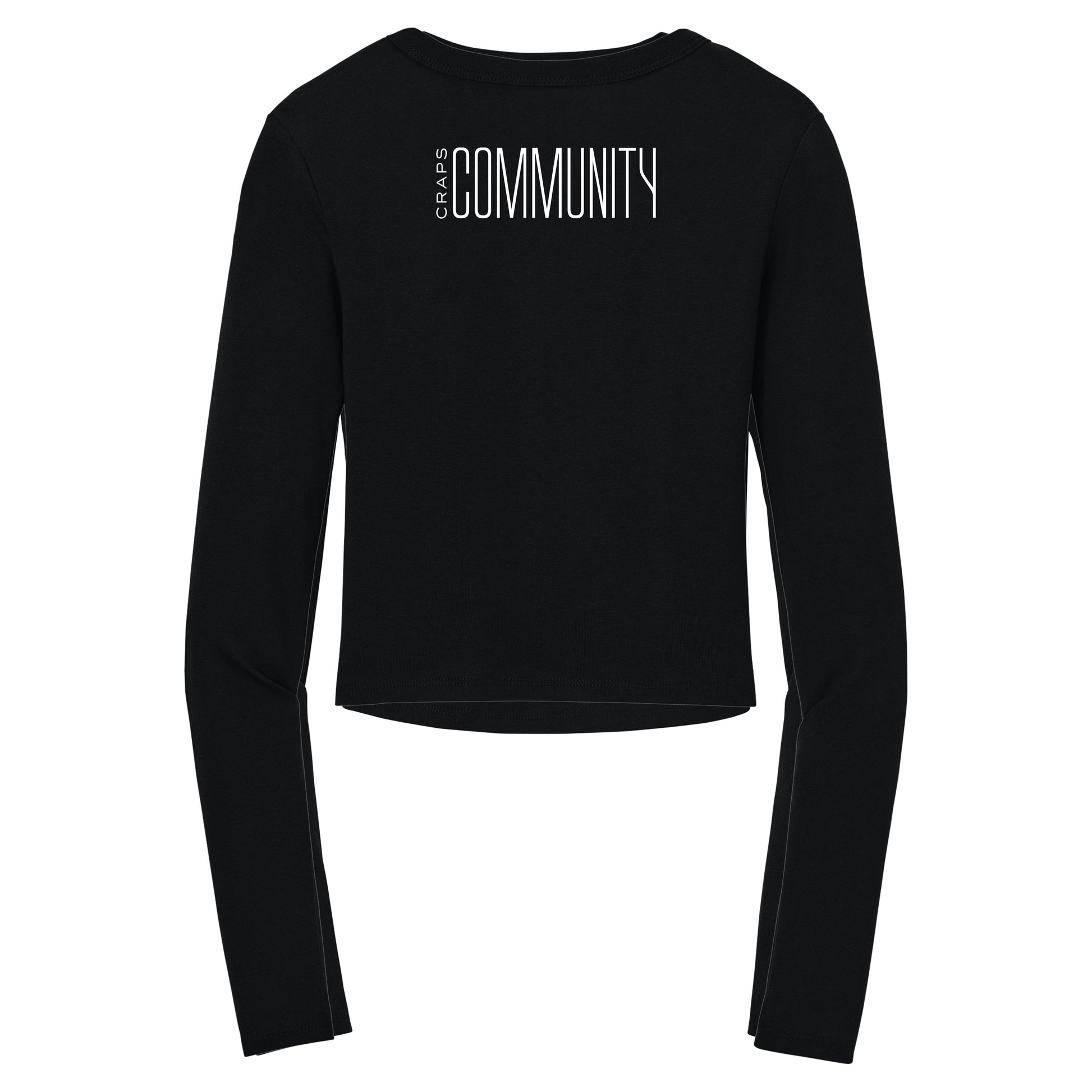 High Limit Club, Craps Community, Customizable (Your Name), Women’s Micro Rib Long Sleeve Baby T-Shirt - Black