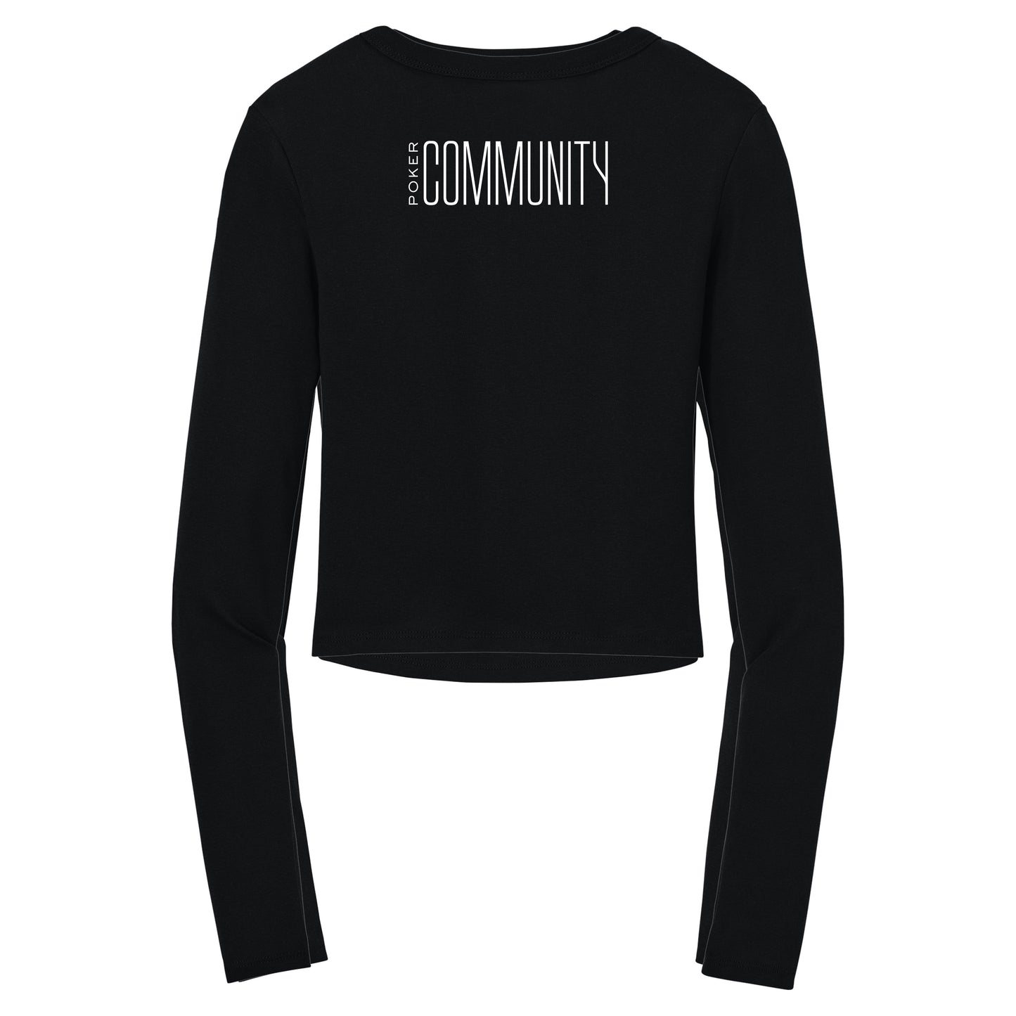 High Limit Club, Poker Community, Customizable (Your Name), Women’s Micro Rib Long Sleeve Baby T-Shirt - Black