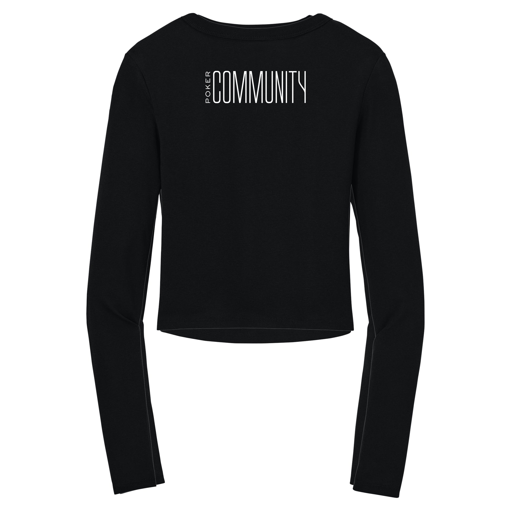 High Limit Club, Poker Community, Customizable (Your Name), Women’s Micro Rib Long Sleeve Baby T-Shirt - Black