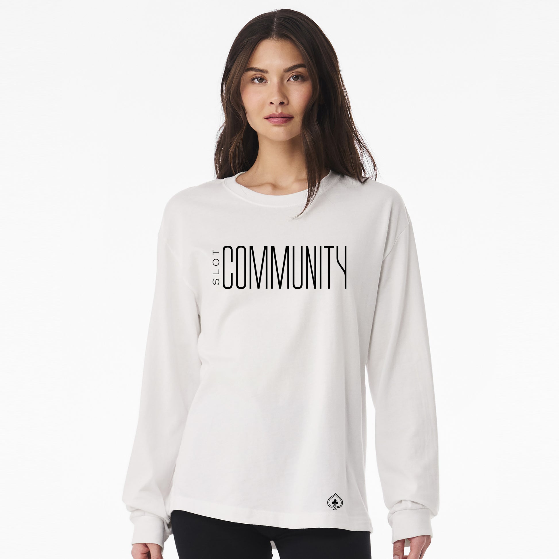 High Limit Club, Slot Community, Unisex 6-Ounce Heavyweight Long Sleeve Tee - Vintage White slot community las vegas gamble