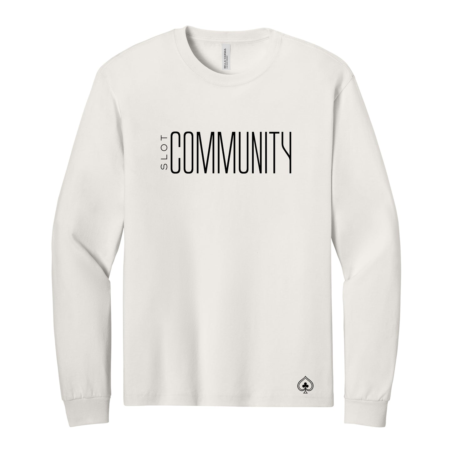 High Limit Club, Slot Community, Unisex 6-Ounce Heavyweight Long Sleeve Tee - Vintage White