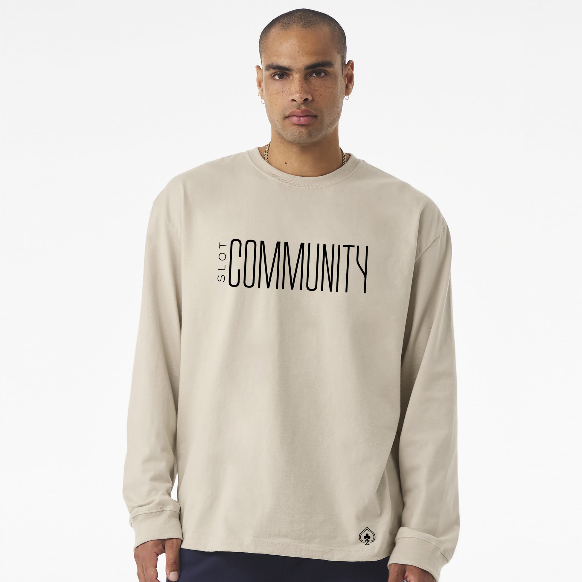 High Limit Club, Slot Community, Unisex 7.5-Ounce Heavyweight Long Sleeve Tee - Beige las vegas slot community gamble