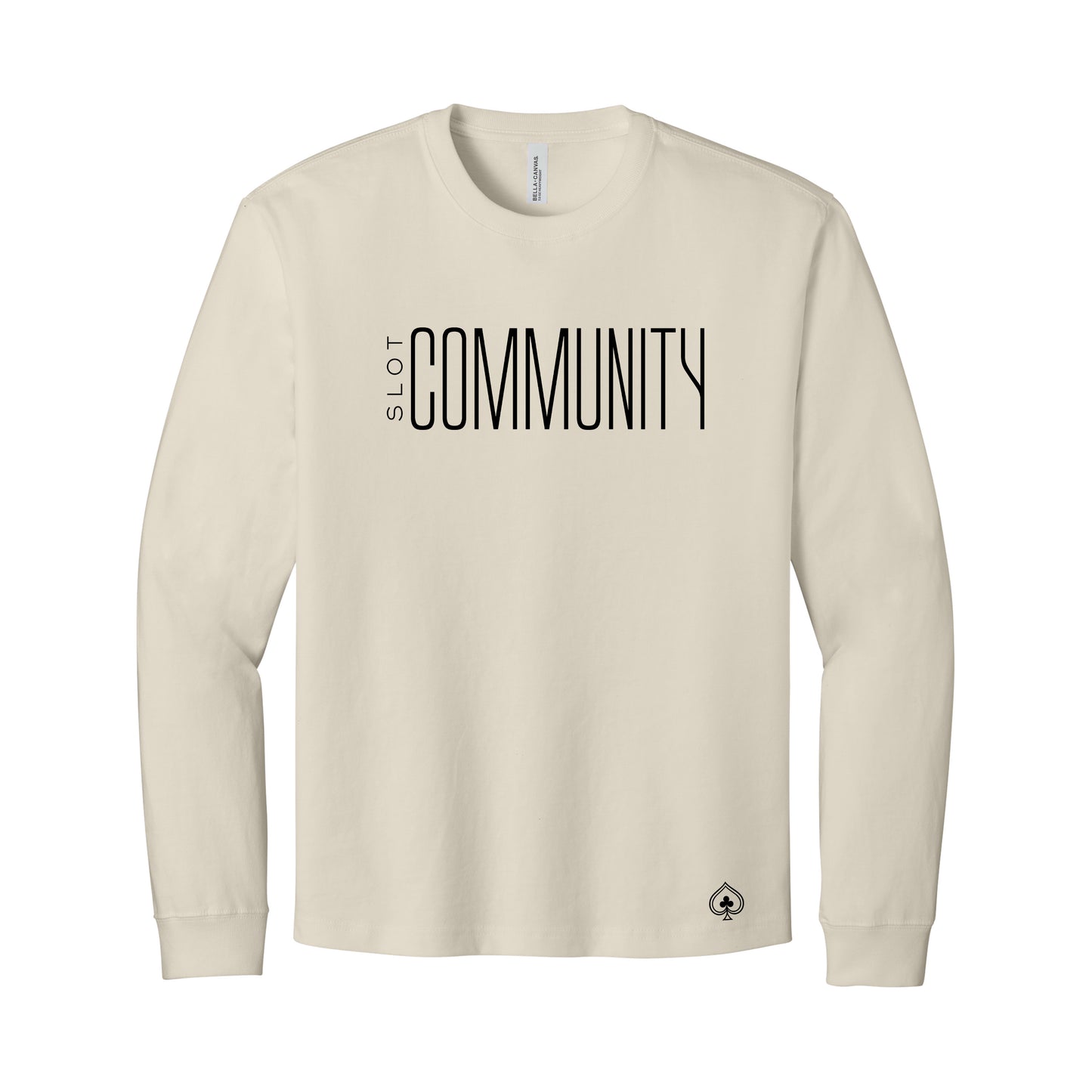 High Limit Club, Slot Community, Unisex 7.5-Ounce Heavyweight Long Sleeve Tee - Beige