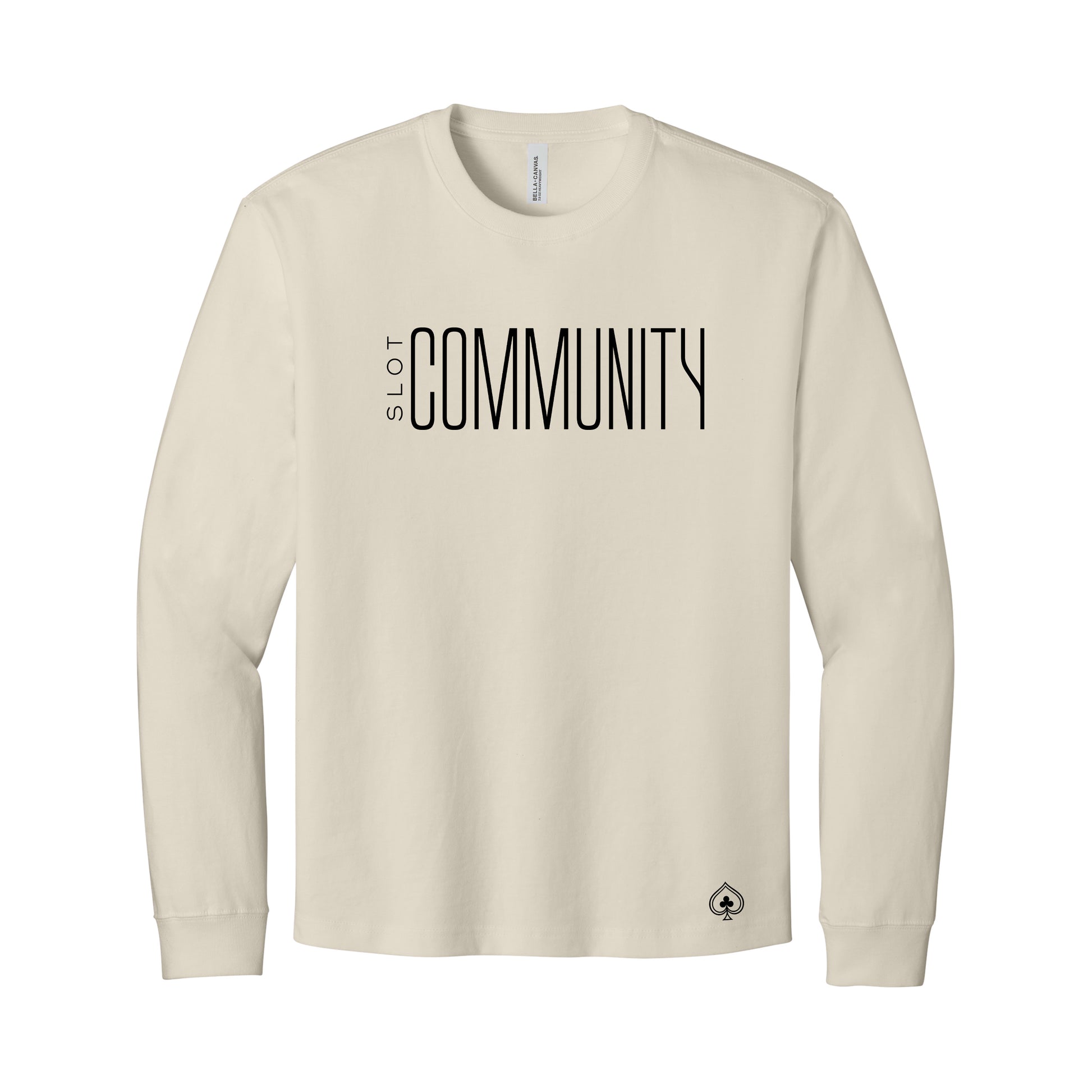 High Limit Club, Slot Community, Unisex 7.5-Ounce Heavyweight Long Sleeve Tee - Beige