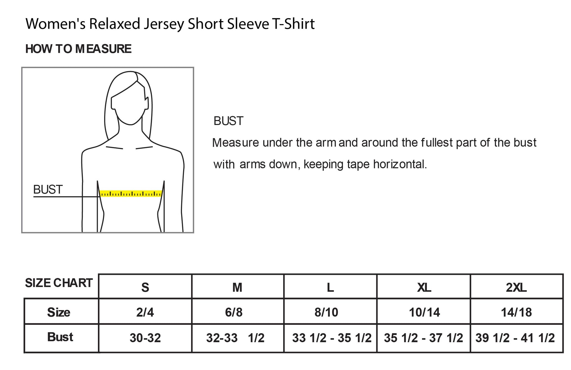 High Limit Club, Luck Has Arrived, Women’s Relaxed Jersey Short Sleeve T-Shirt - Size Chart