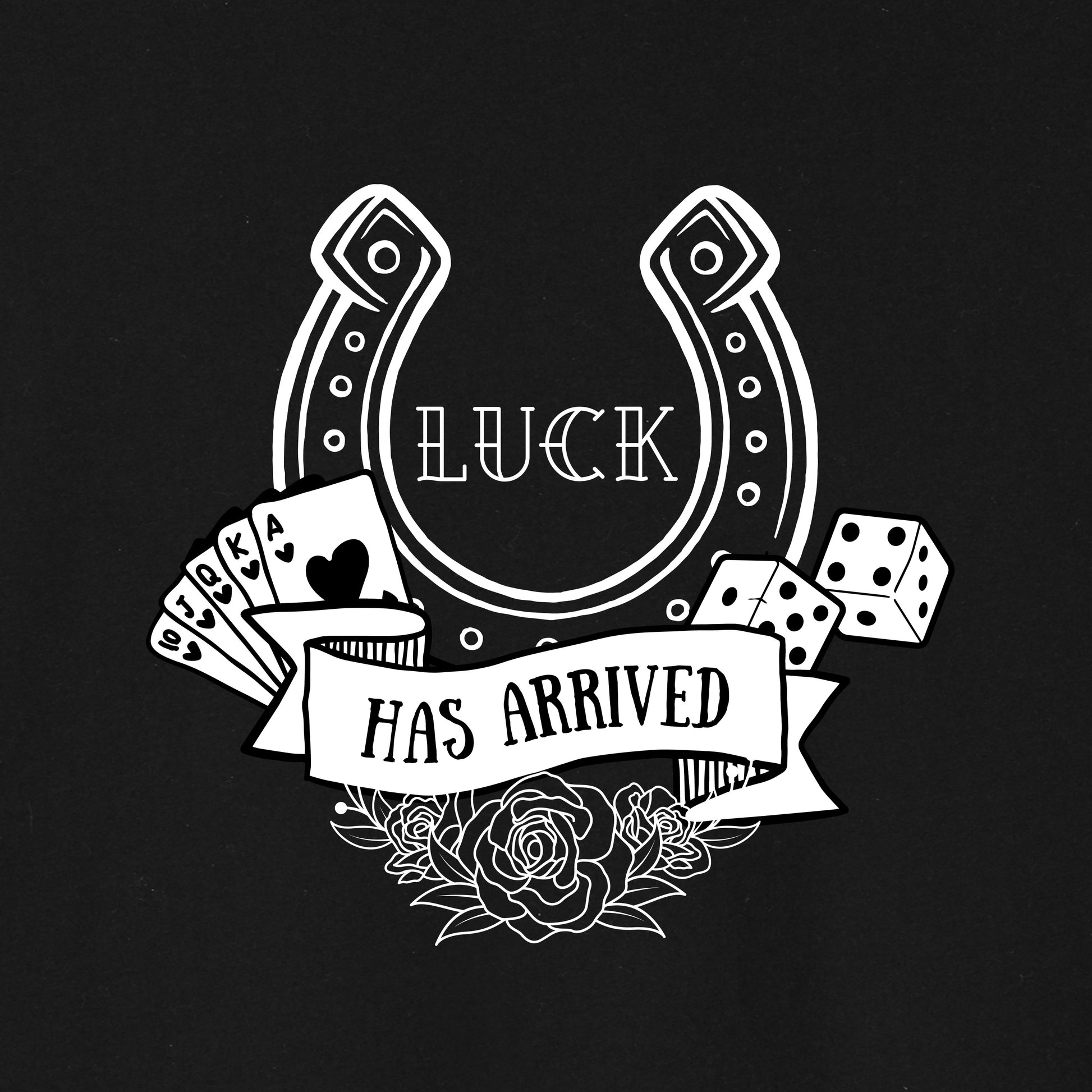 High Limit Club, Luck Has Arrived, Women’s Relaxed Jersey Short Sleeve T-Shirt - Black