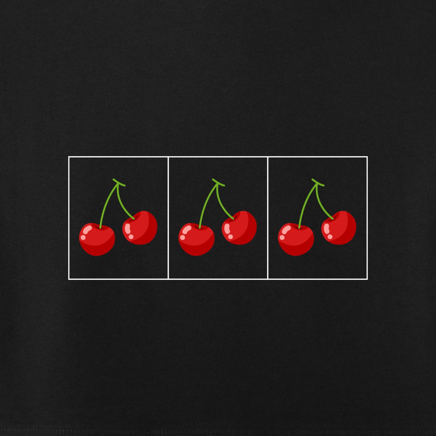 High Limit Club, Cherry Slots, Women’s Jersey Crop Tee - Black