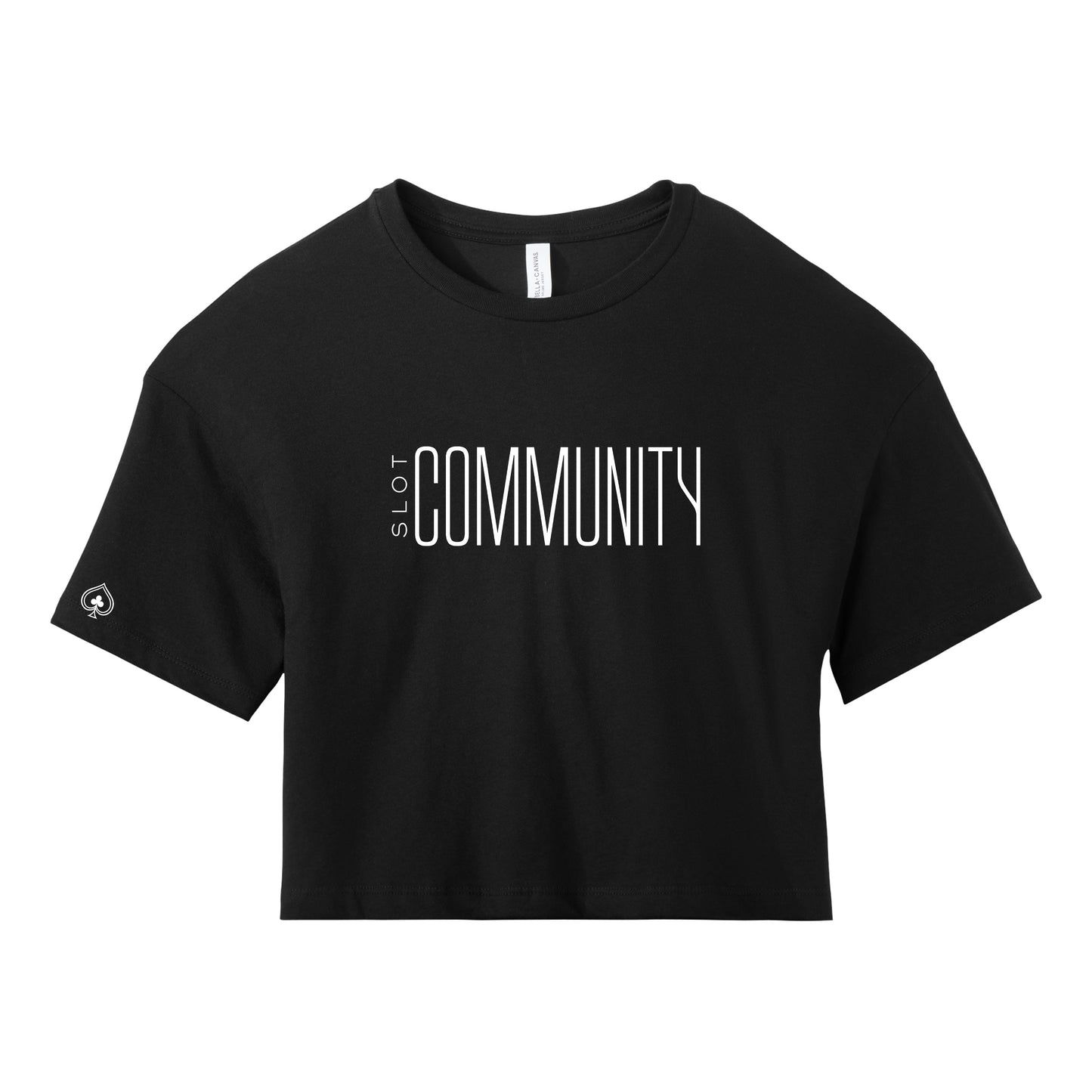 High Limit Club, Slot Community, Women’s Jersey Crop Tee - Black