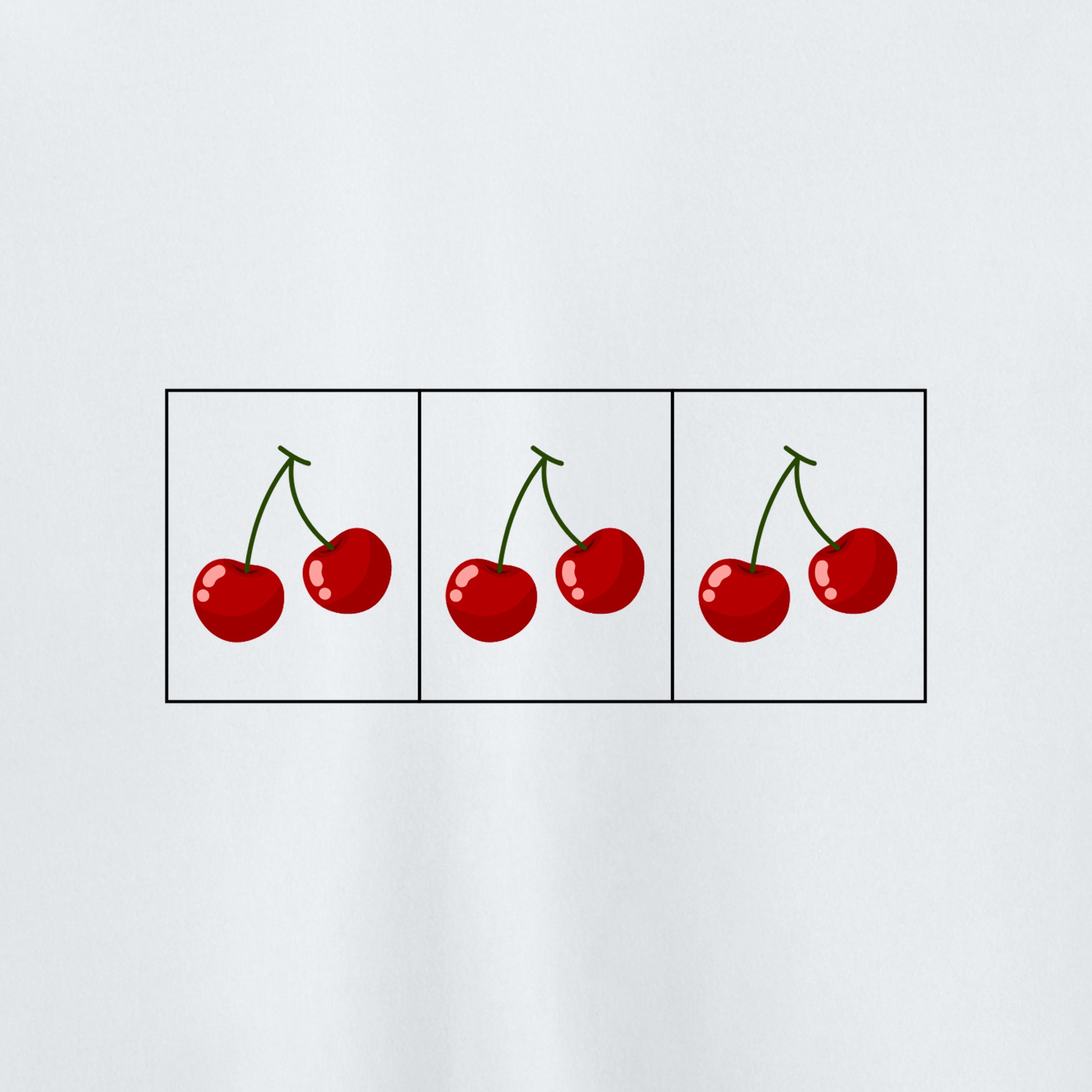 High Limit Club, Cherry Slots, Women’s Jersey Crop Tee - White