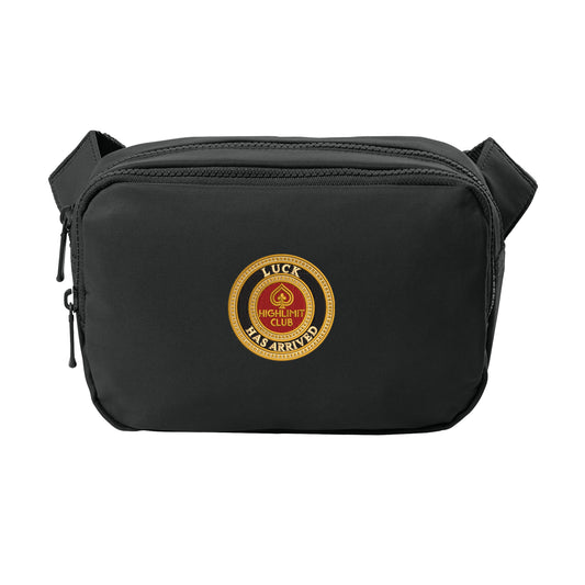 High Limit Club, Luck Has Arrived, Matte Dual-Compartment Crossbody - Black