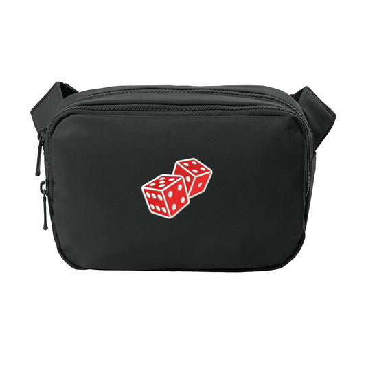 High Limit Club, Dice, Matte Dual-Compartment Crossbody - Black