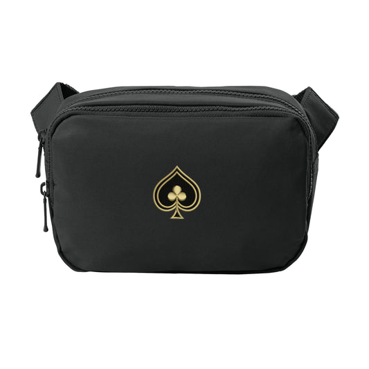 High Limit Club, Spade, Matte Dual-Compartment Crossbody - Black