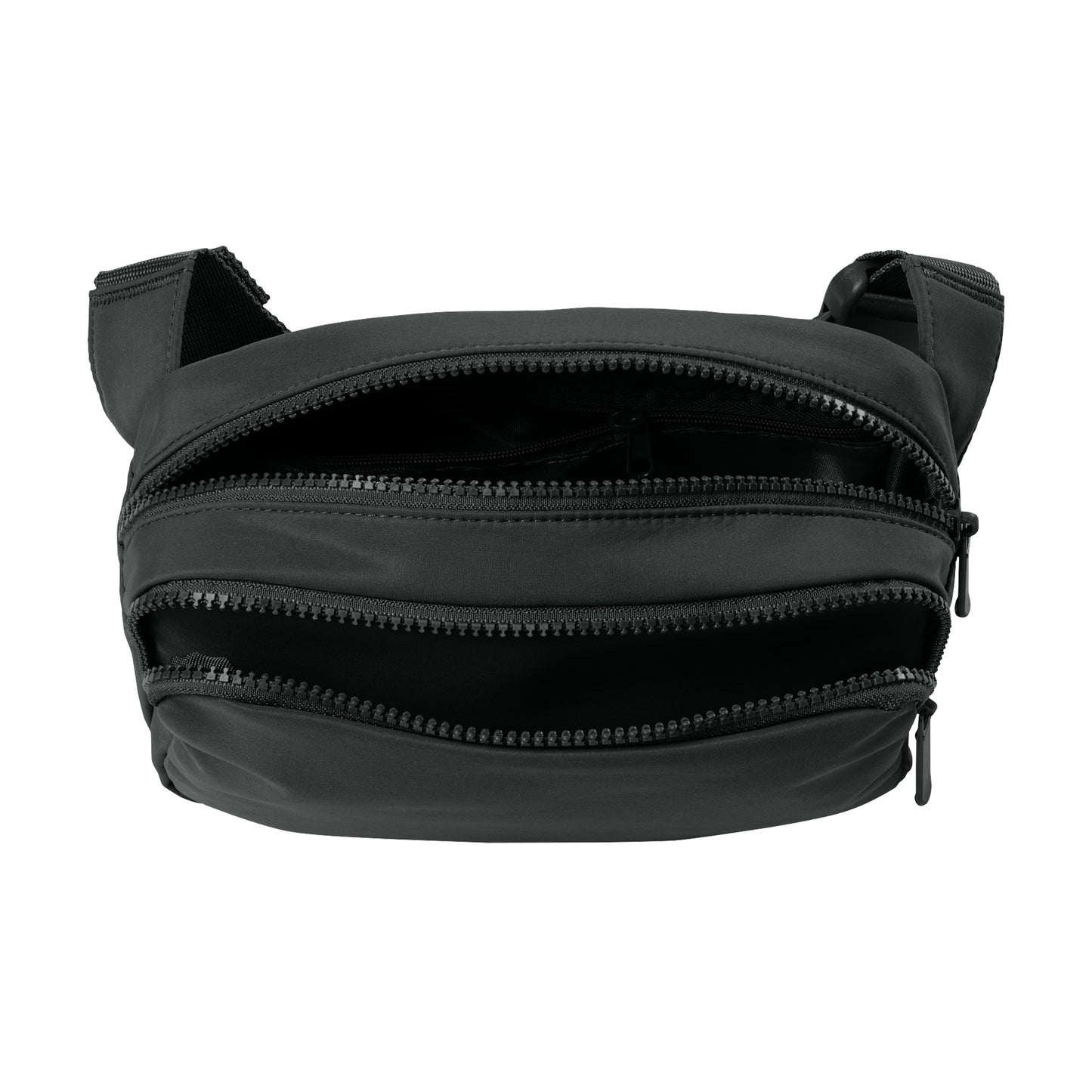 High Limit Club, 3D Effect Vinyl, Matte Dual-Compartment Crossbody Bag - Black