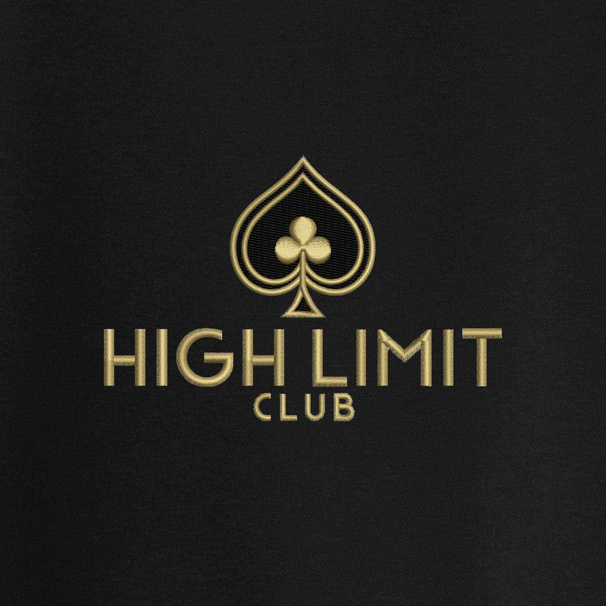 High Limit Club, Heavyweight Fleece Crew - Black