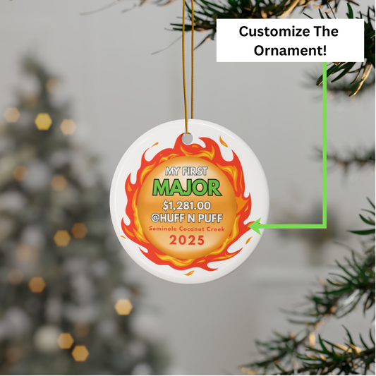 Customizable, My First "MAJOR" Ceramic Ornament - Casino Game Keepsake