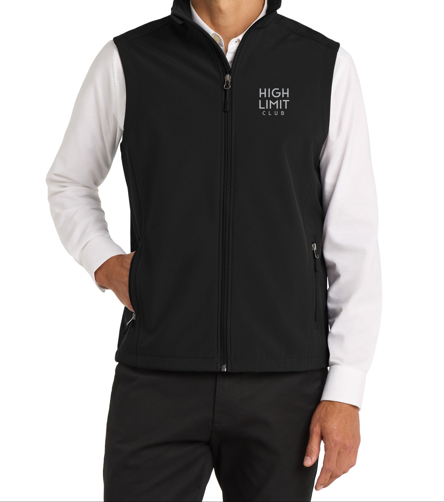 The Citadel, Raised HLC Logo , Soft Shell Vest - Black