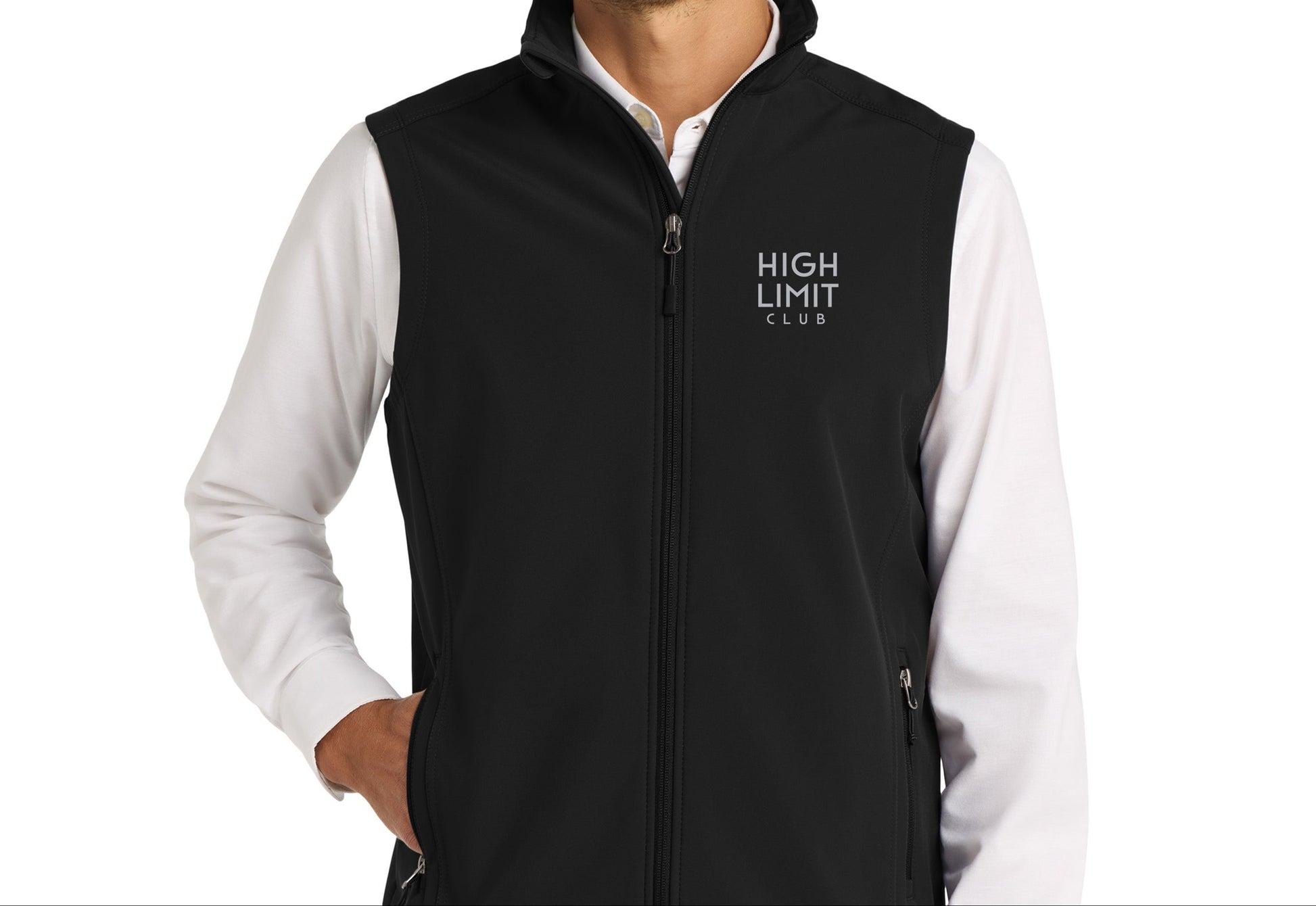 The Citadel, Raised HLC Logo , Soft Shell Vest - Black