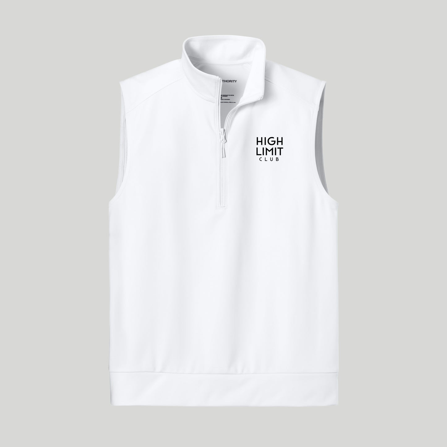 The Citadel, Raised , Double Knit 1/4-Zip Vest - White