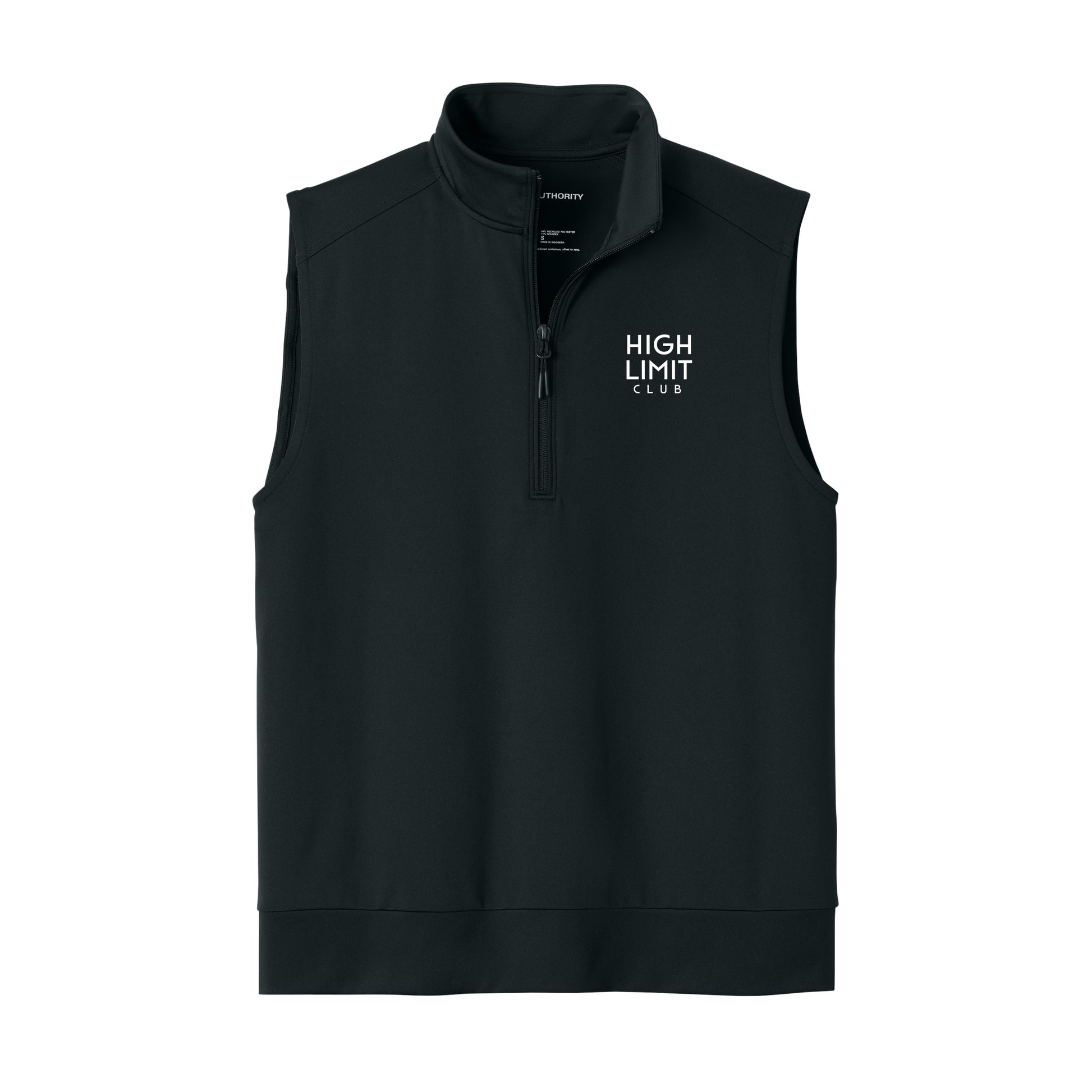 The Citadel, Raised , Double Knit 1/4-Zip Vest - Black