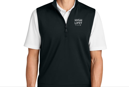 The Citadel, Raised , Double Knit 1/4-Zip Vest - Black