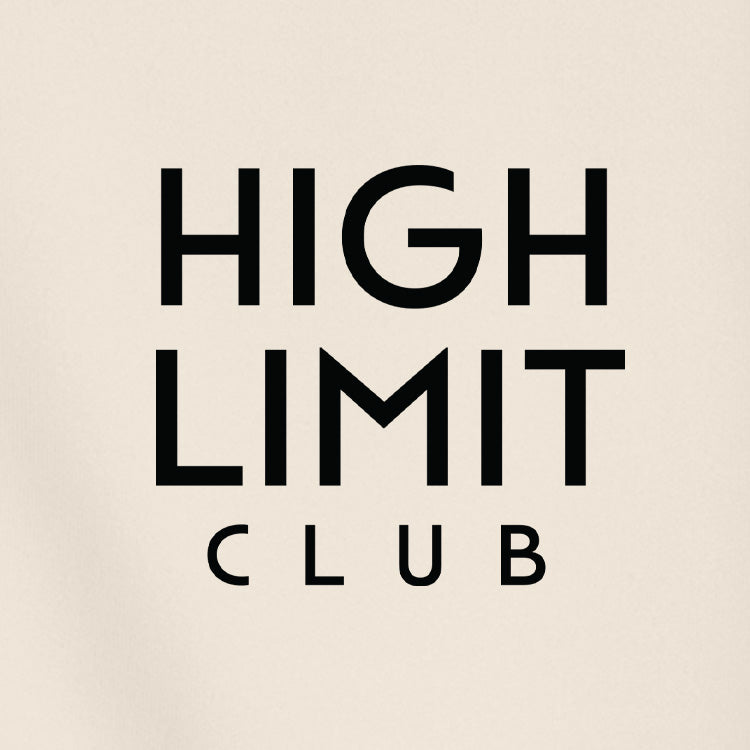 High Limit Club, 3D Effect HLC Stack Logo, Women’s Phenom Full-Zip Hoodie- Ecru