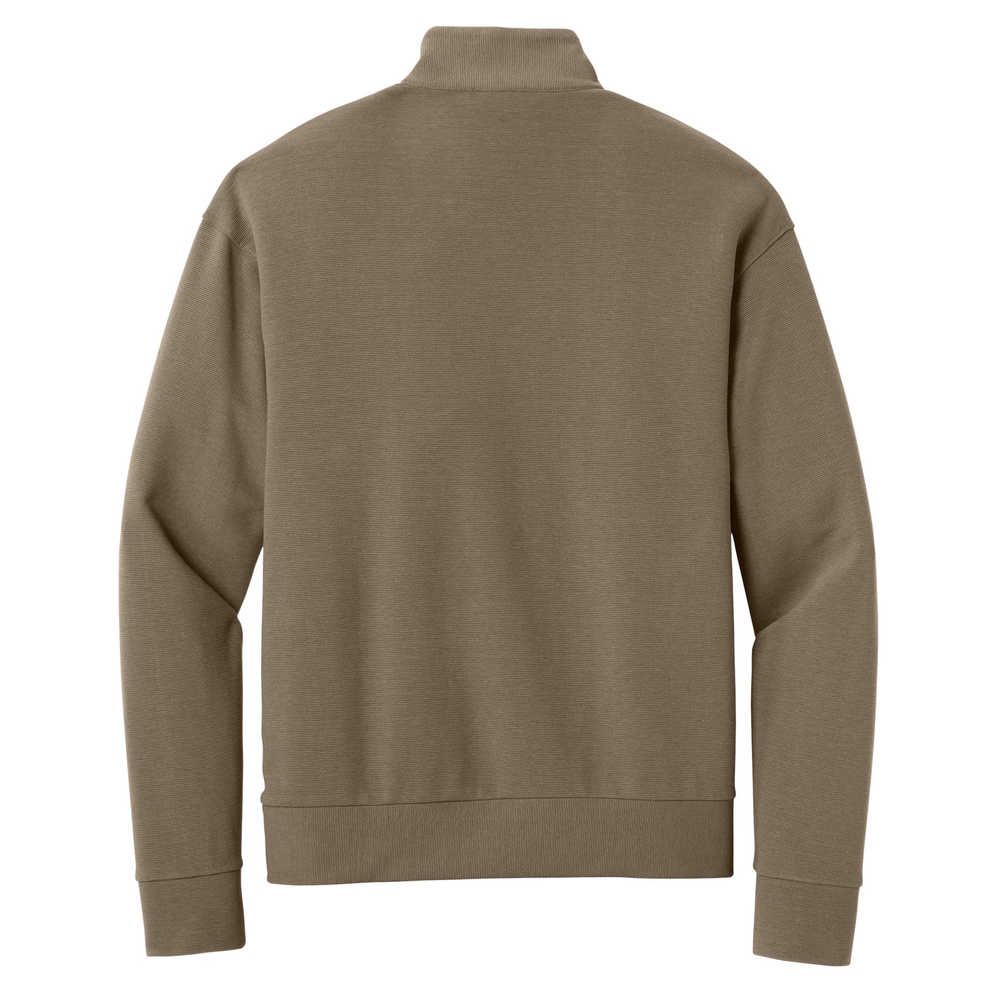 High Limit Club, Linear Texture 1/4-Zip Sweater- taupe