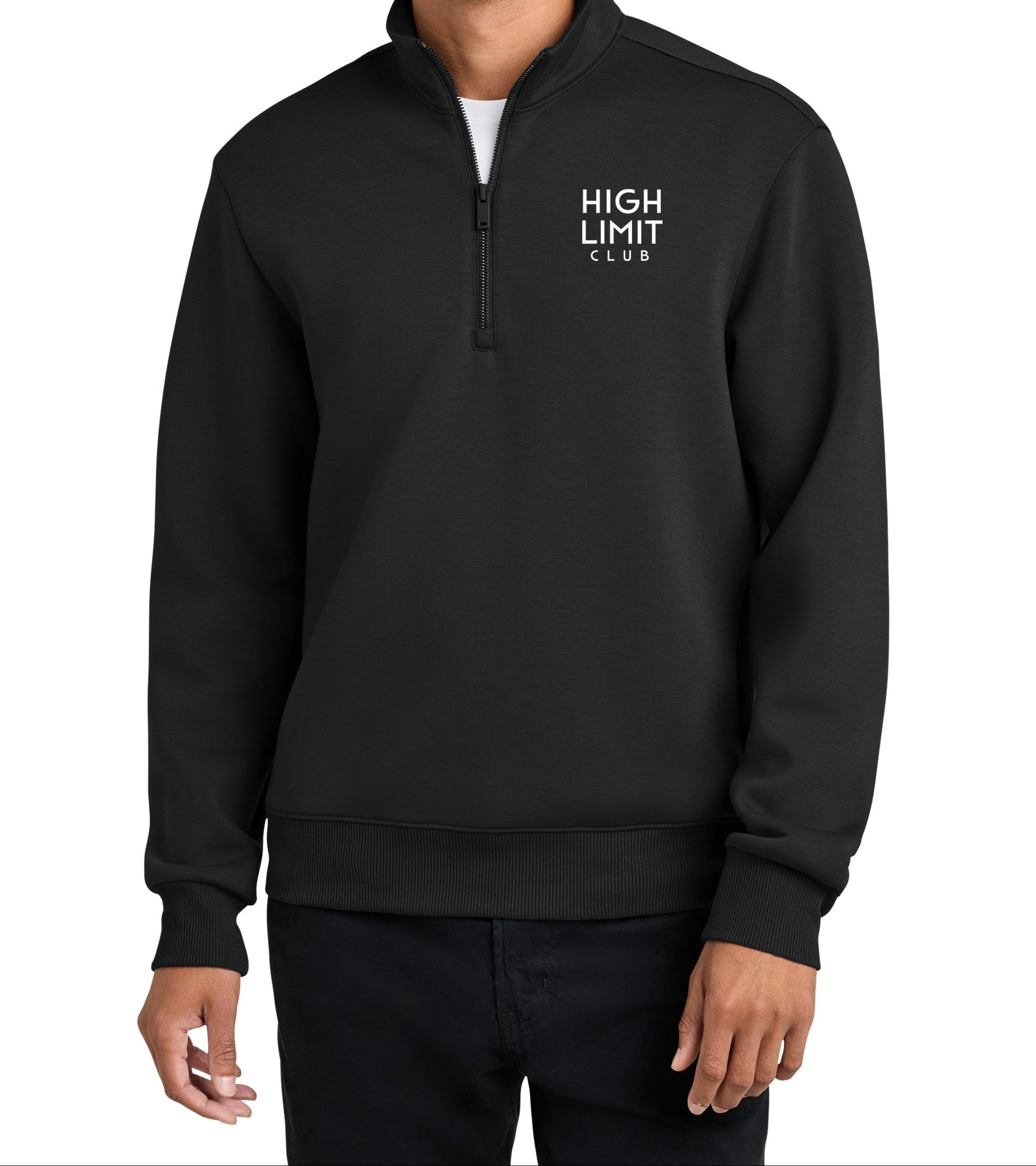 High Limit Club, HLC Stack Logo, 3D Effect, Mercer+Mettle® Soft Spacer 1/4-Zip - Black