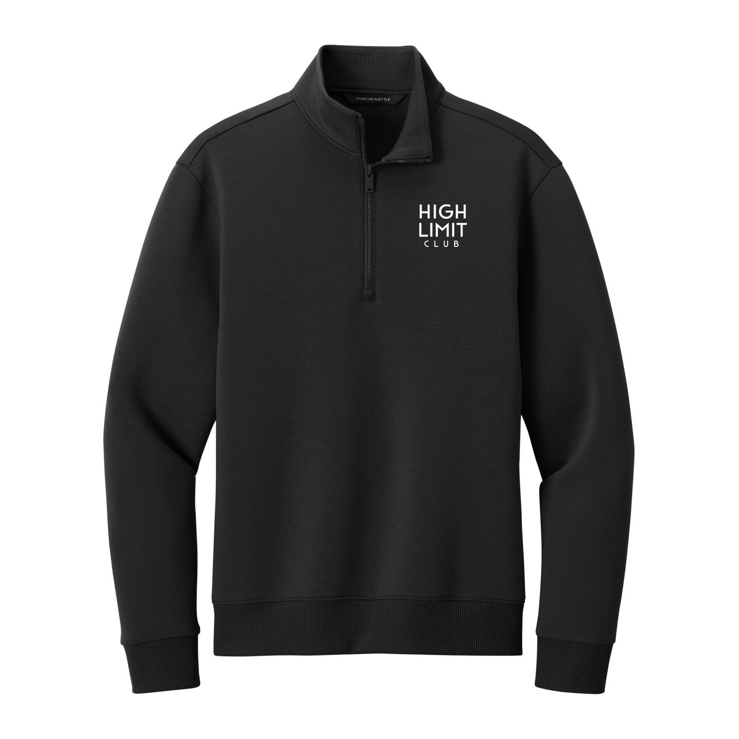 High Limit Club, HLC Stack Logo, 3D Effect, Mercer+Mettle® Soft Spacer 1/4-Zip - Black