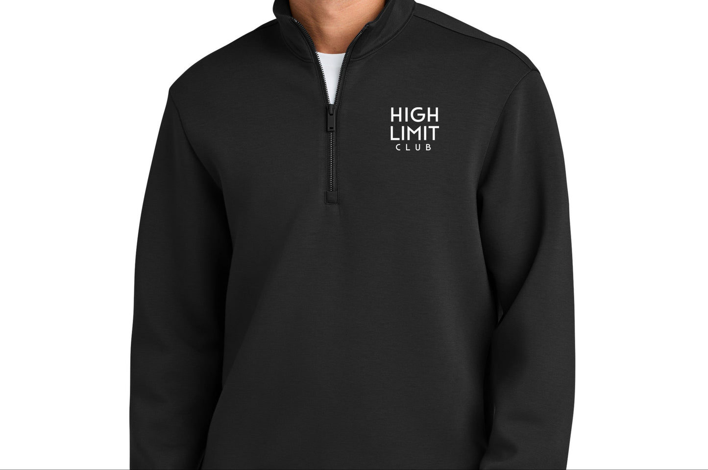 High Limit Club, HLC Stack Logo, 3D Effect, Mercer+Mettle® Soft Spacer 1/4-Zip - Black