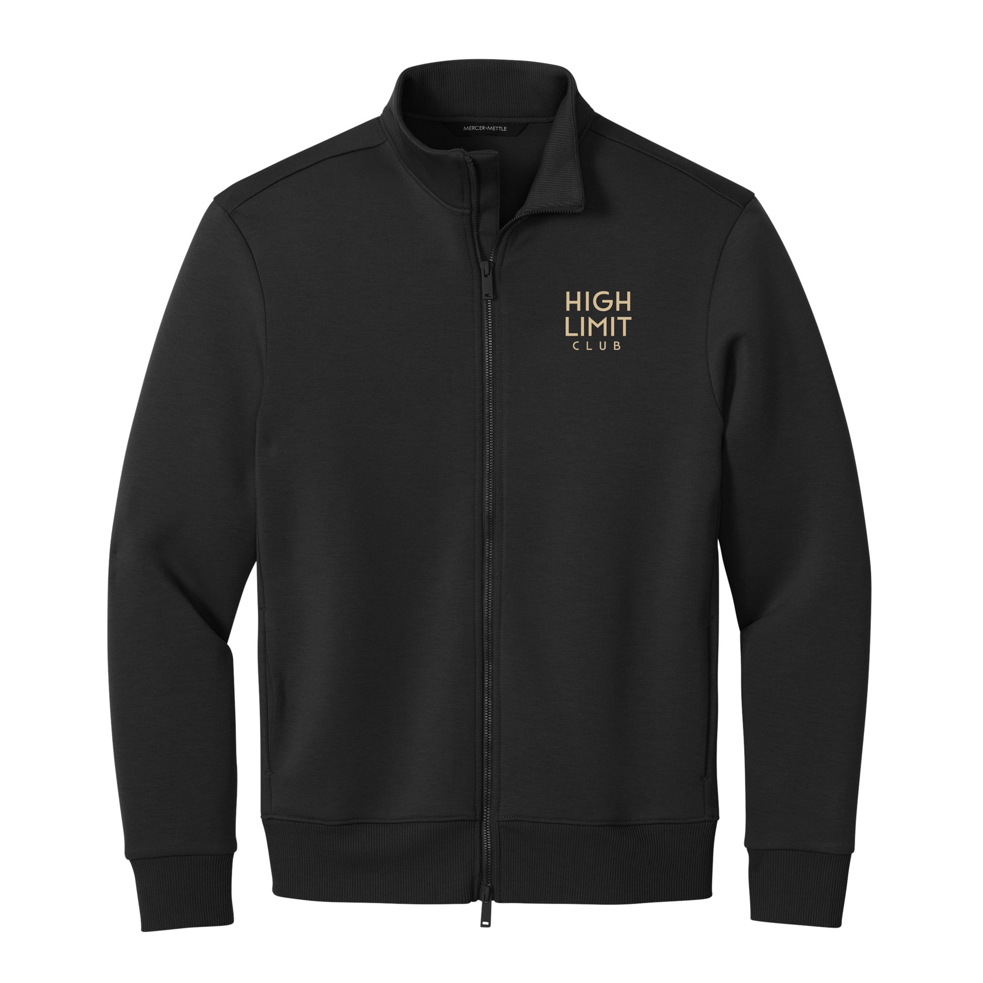 High Limit Club, HLC Stack Logo, 3D Effect, Mercer+Mettle® Soft Spacer Full-Zip - Black