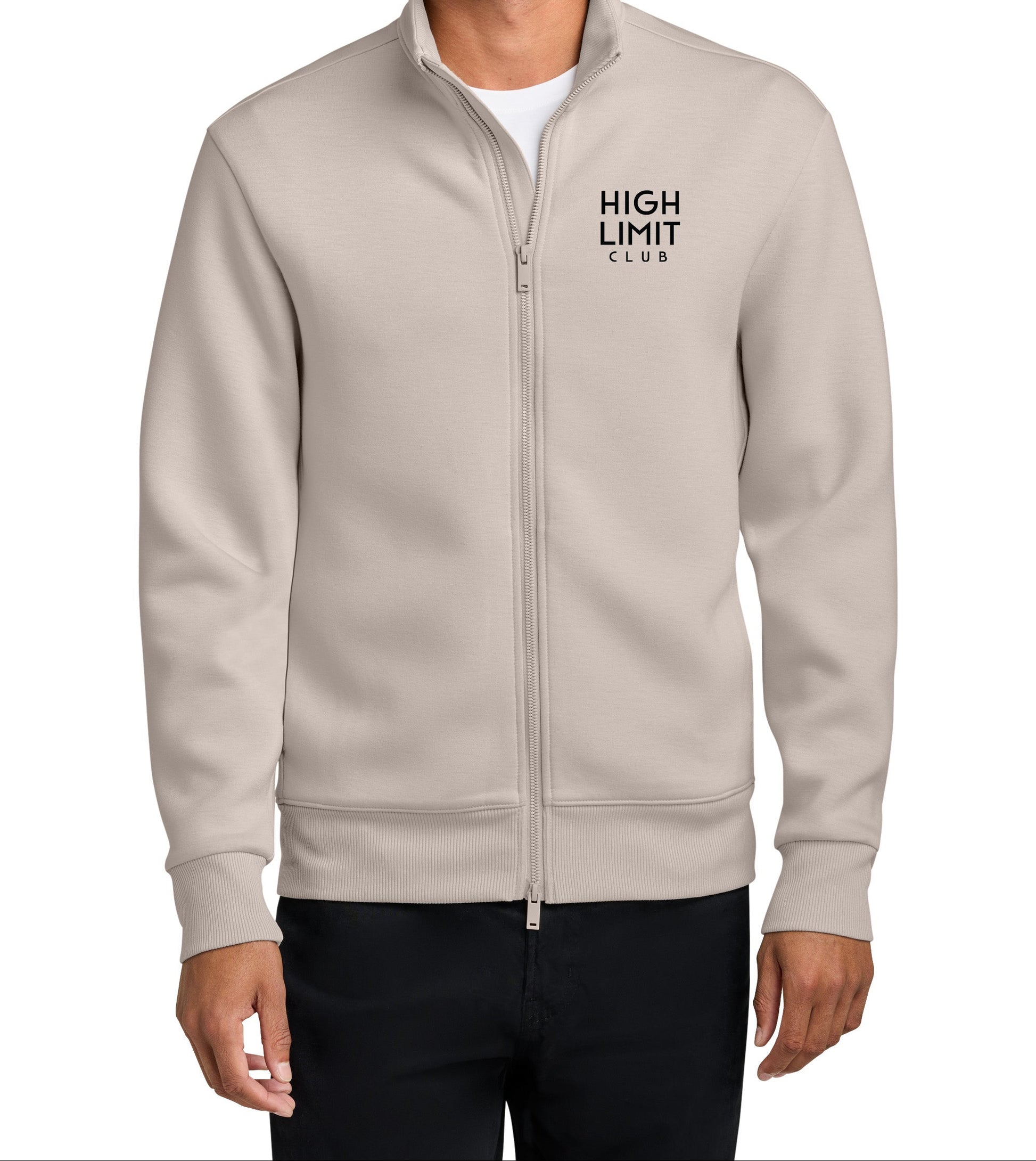 High Limit Club, HLC Stack Logo, 3D Effect, Mercer+Mettle® Soft Spacer Full-Zip - Warm Quartz