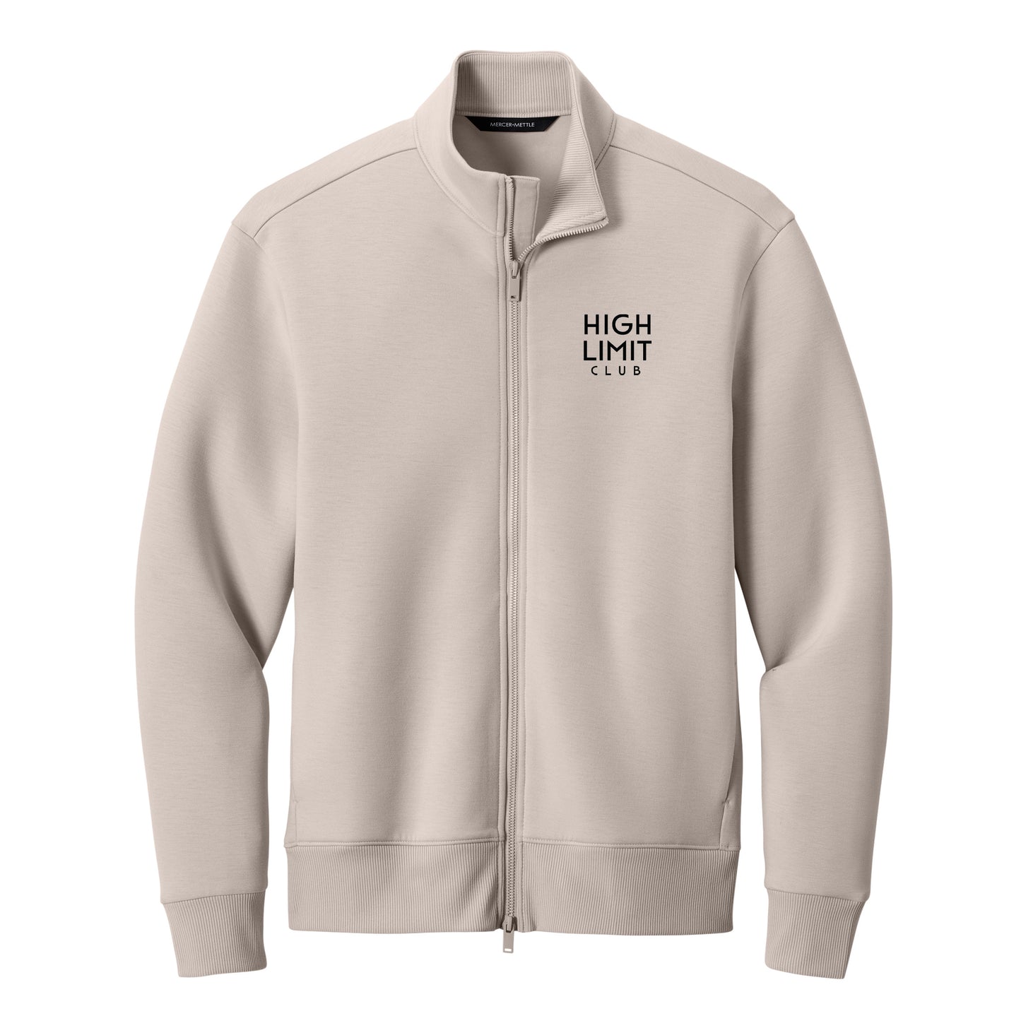 High Limit Club, HLC Stack Logo, 3D Effect, Mercer+Mettle® Soft Spacer Full-Zip - Warm Quartz