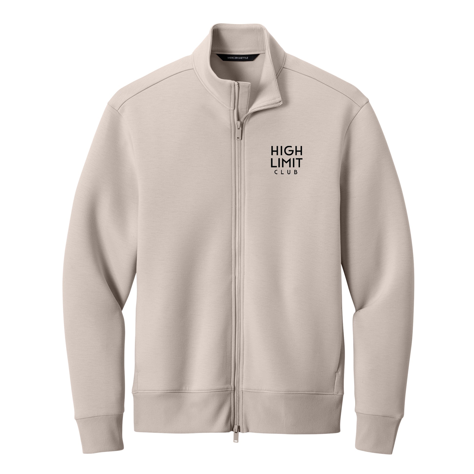High Limit Club, HLC Stack Logo, 3D Effect, Mercer+Mettle® Soft Spacer Full-Zip - Warm Quartz