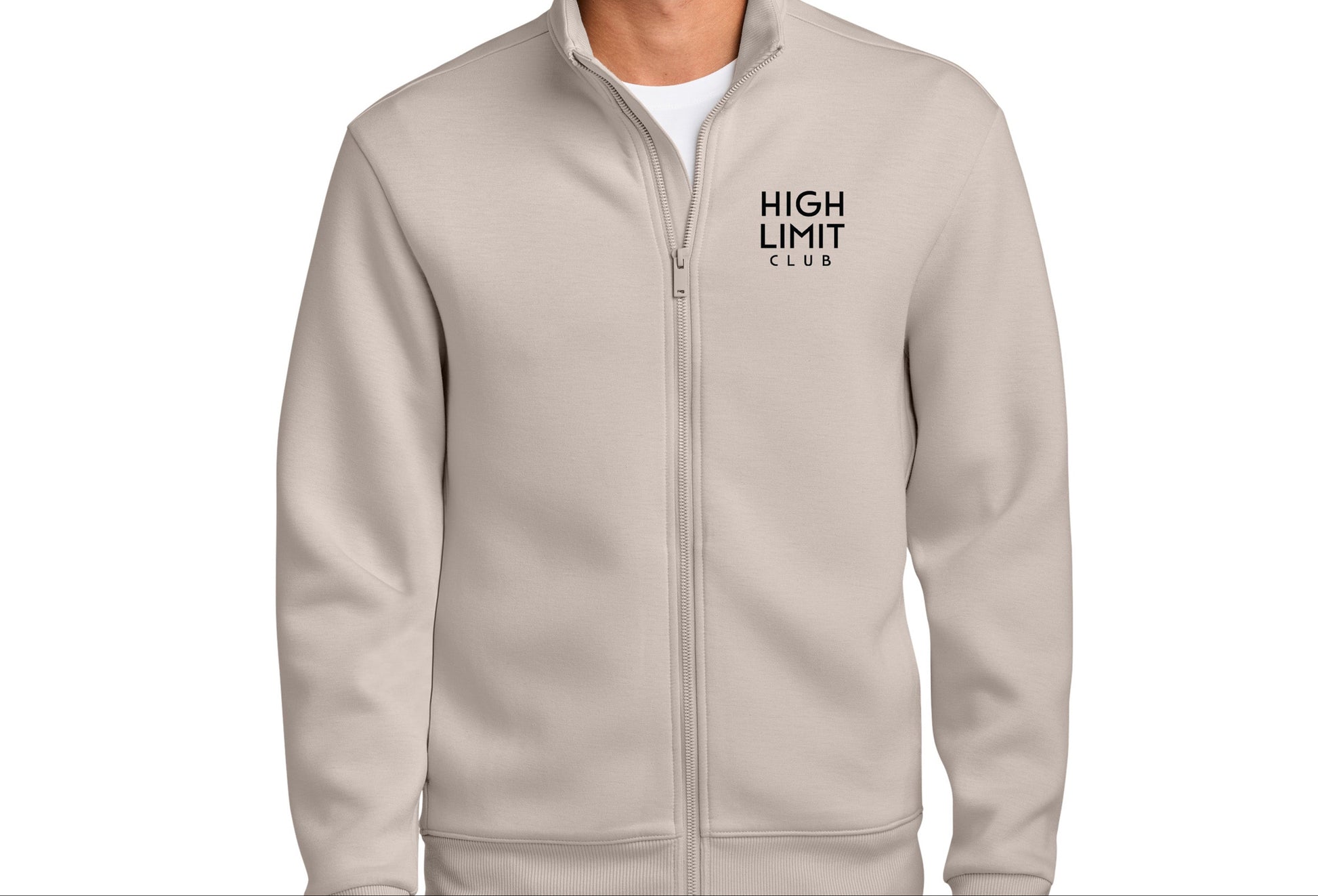 High Limit Club, HLC Stack Logo, 3D Effect, Mercer+Mettle® Soft Spacer Full-Zip - Warm Quartz