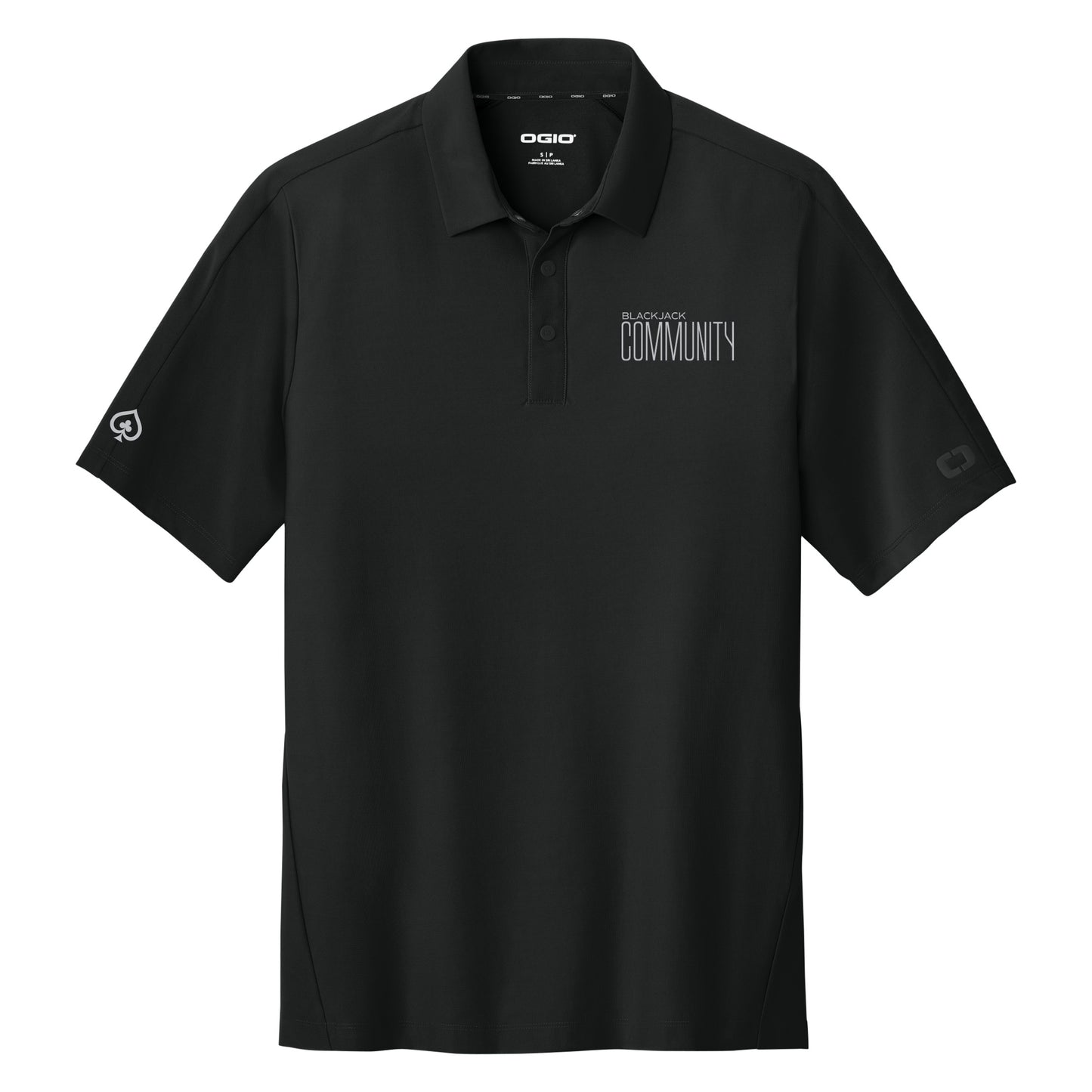 Blackjack Community Logo, Silver, 3D Effect, Envision Polo
