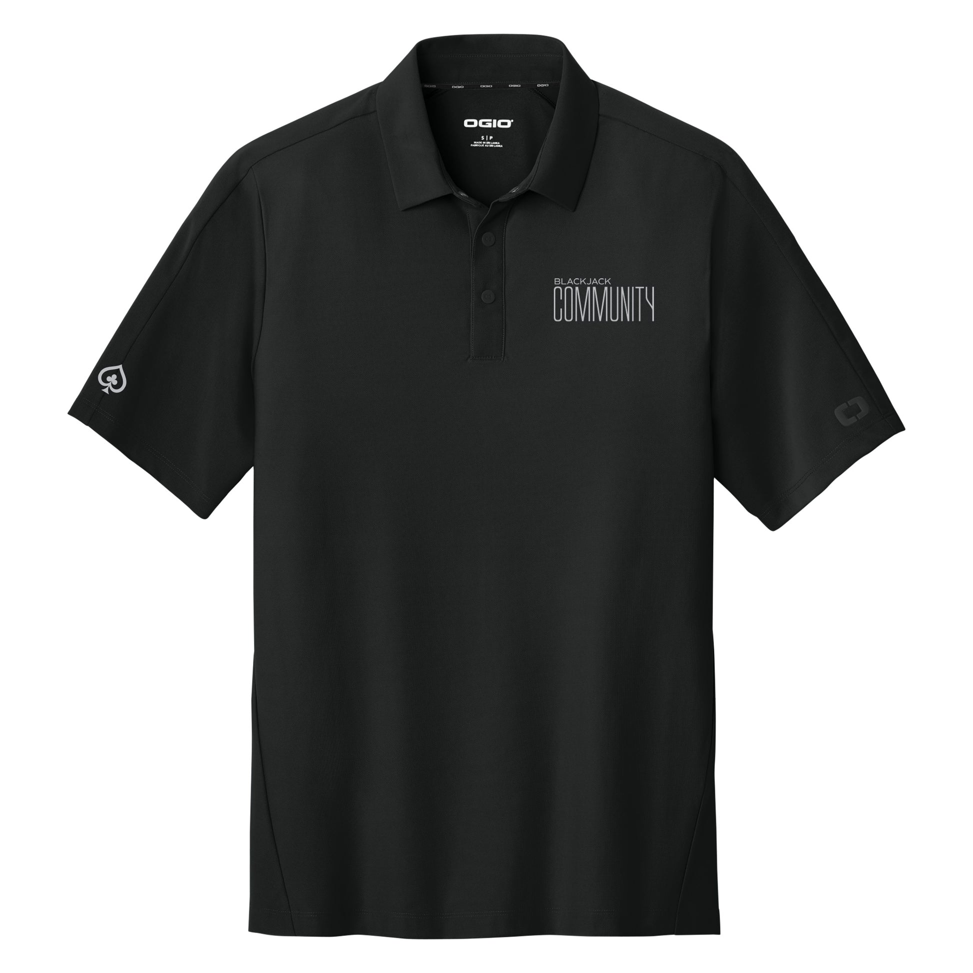 Blackjack Community Logo, Silver, 3D Effect, Envision Polo