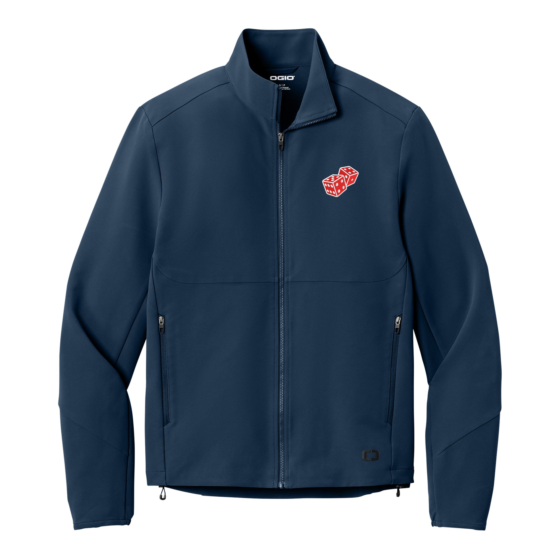 High Limit Club, Dice, Soft Shell Jacket - Navy