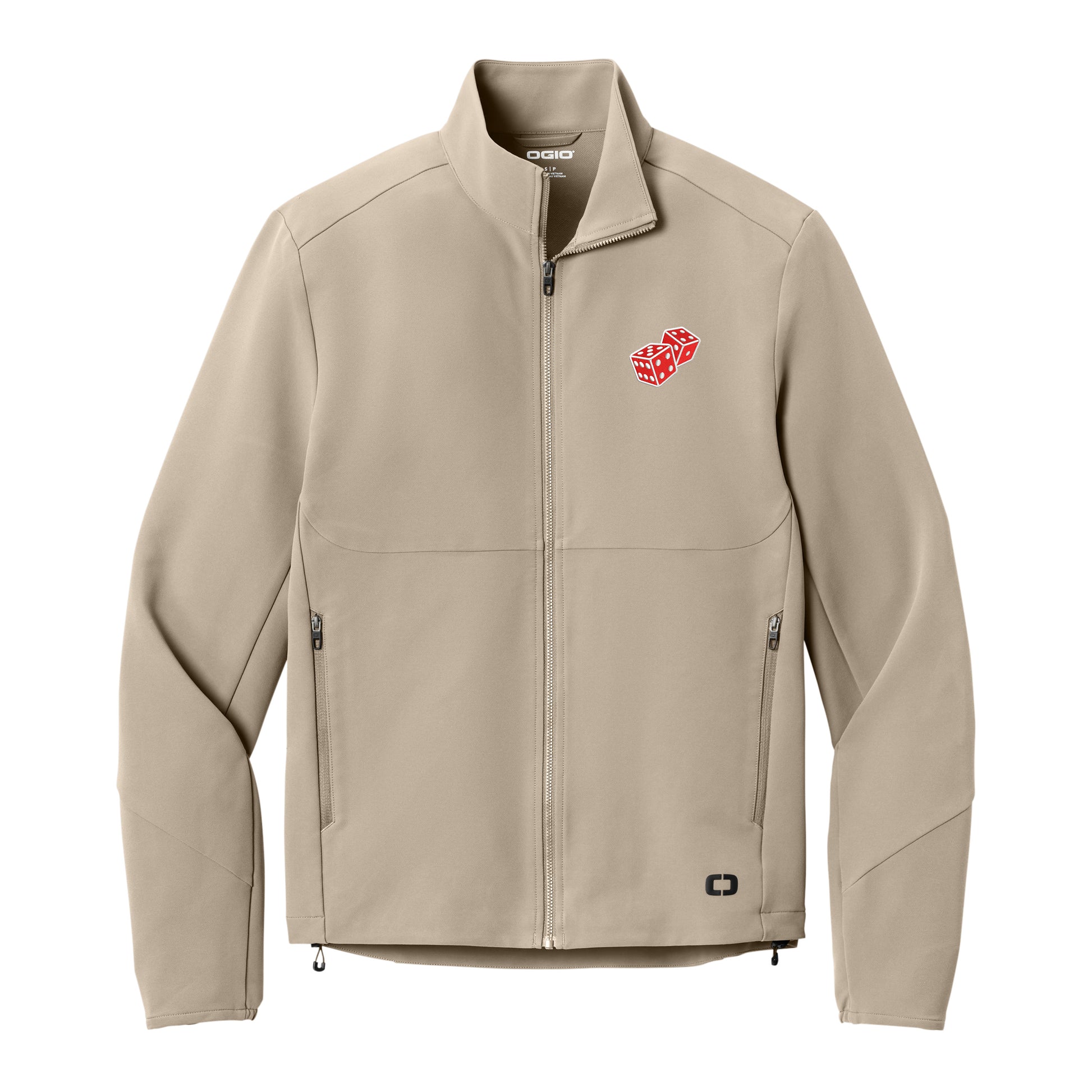 High Limit Club, Dice, Soft Shell Jacket - Beige