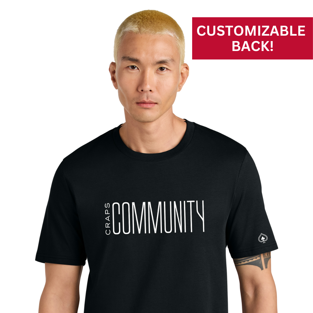 High Limit Club, Craps Community, Customizable Back (Your Name) Unisex Tee - Black
