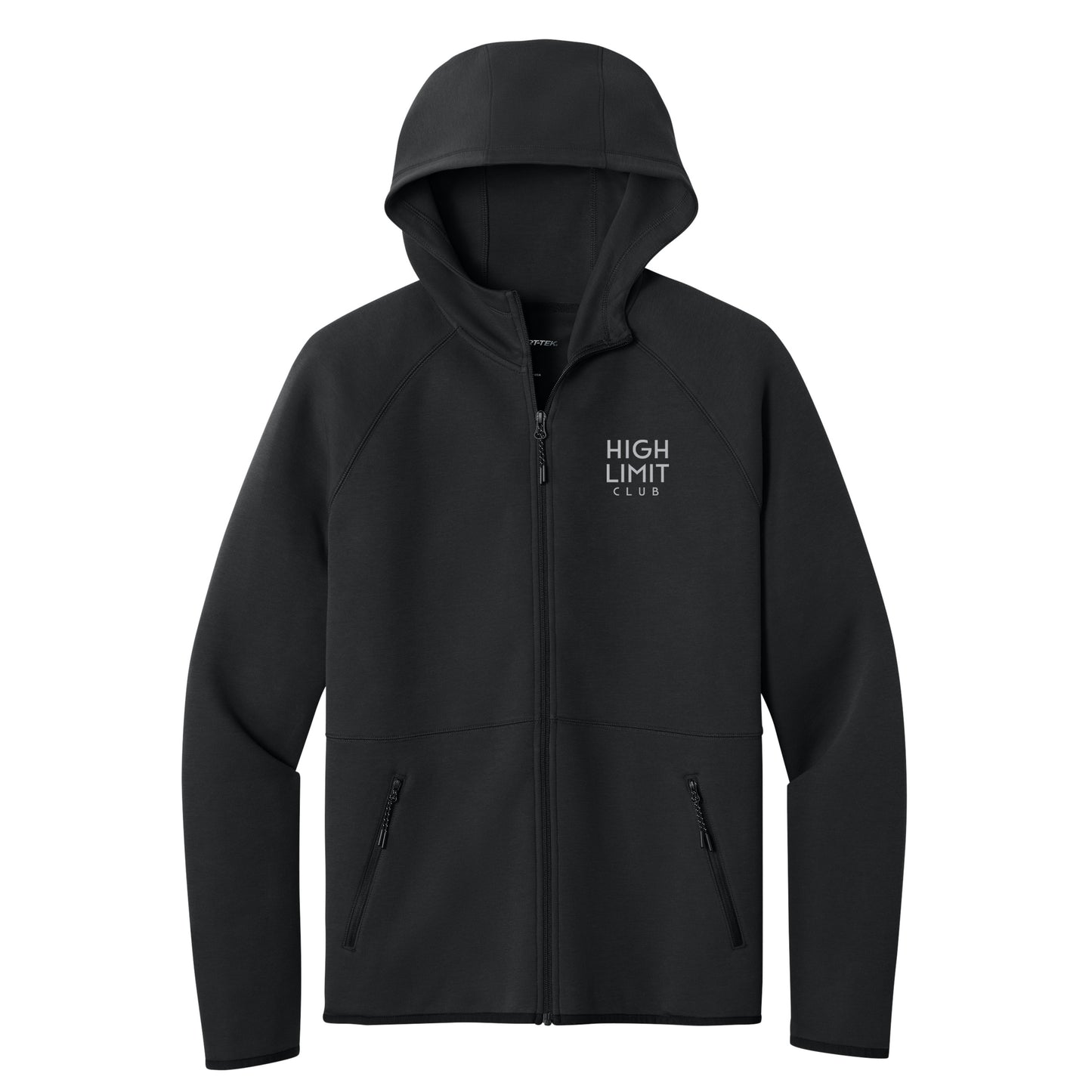 High Limit Club, 3D Effect HLC Stack Logo, Phenom Full-Zip Hoodie - Navy