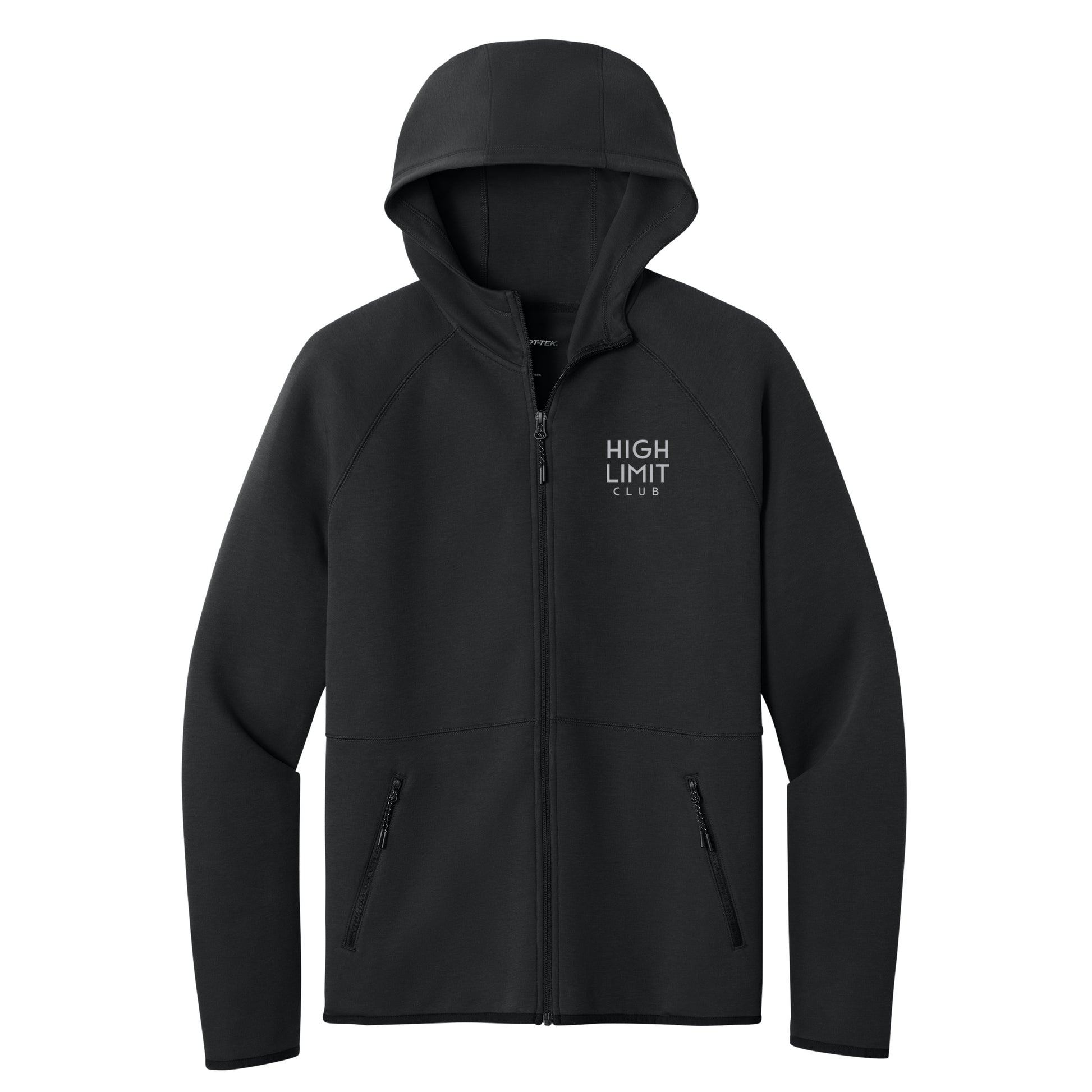 High Limit Club, 3D Effect HLC Stack Logo, Phenom Full-Zip Hoodie - Navy