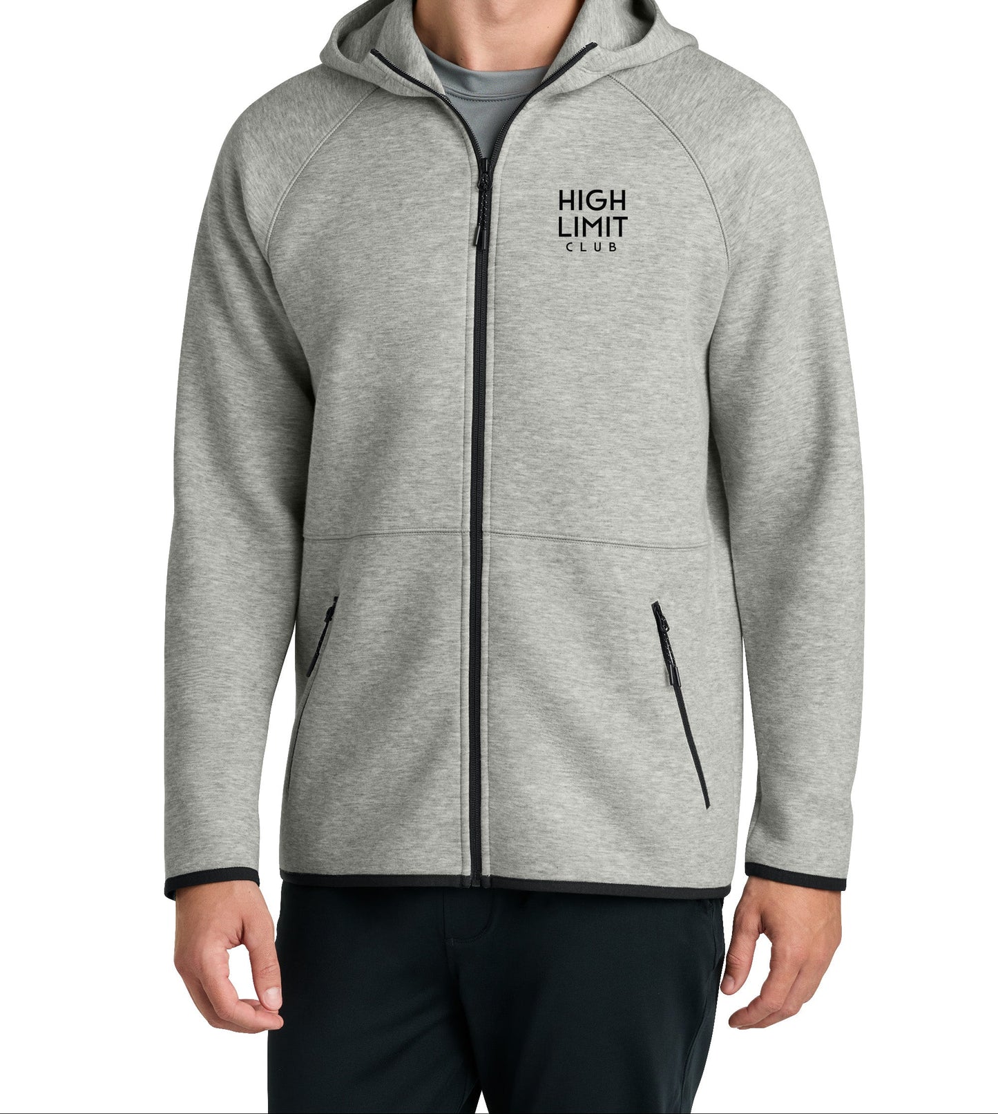 High Limit Club, 3D Effect HLC Stack Logo, Phenom Full-Zip Hoodie